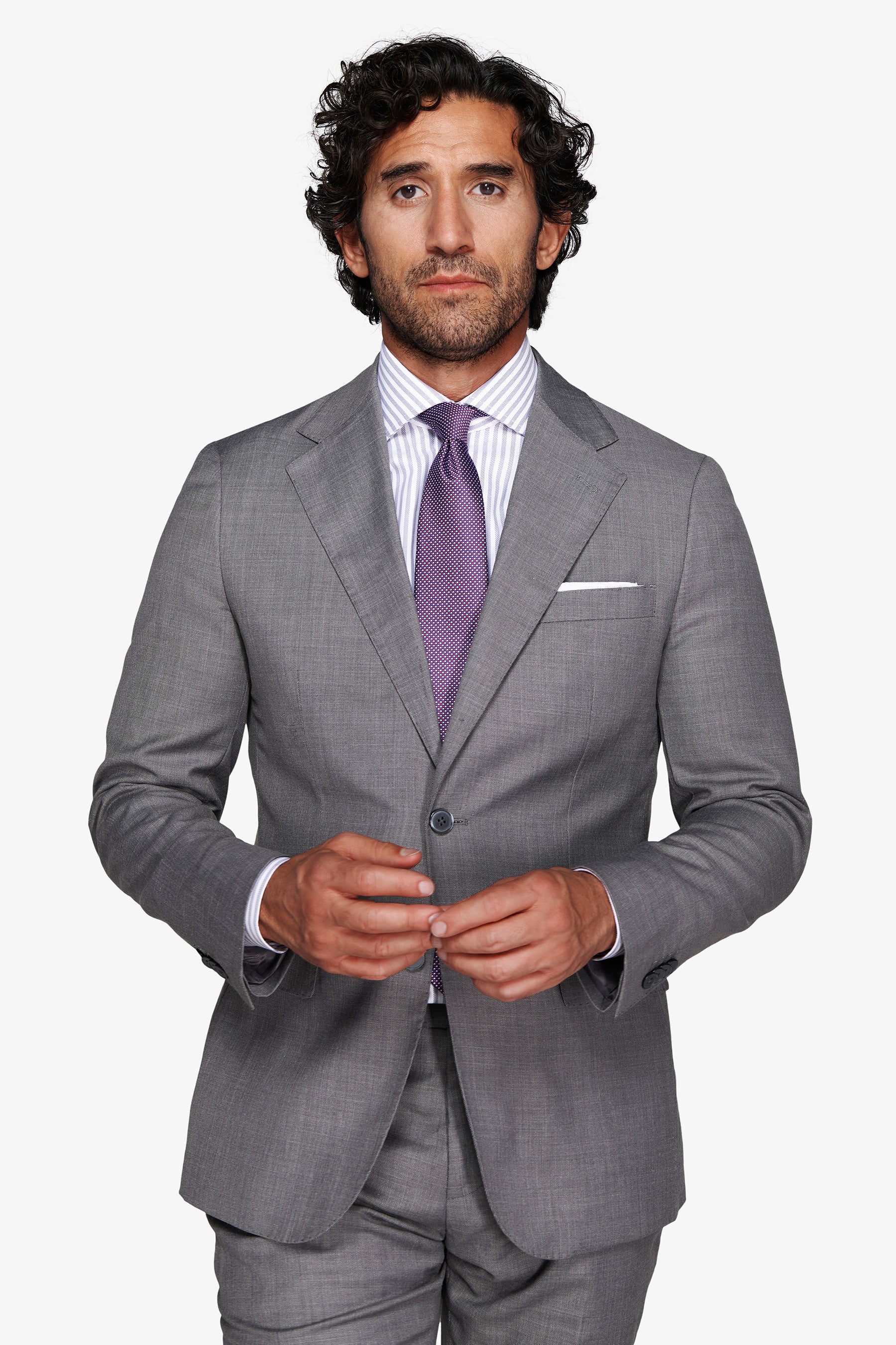 Giacca in grisaglia grigio medio