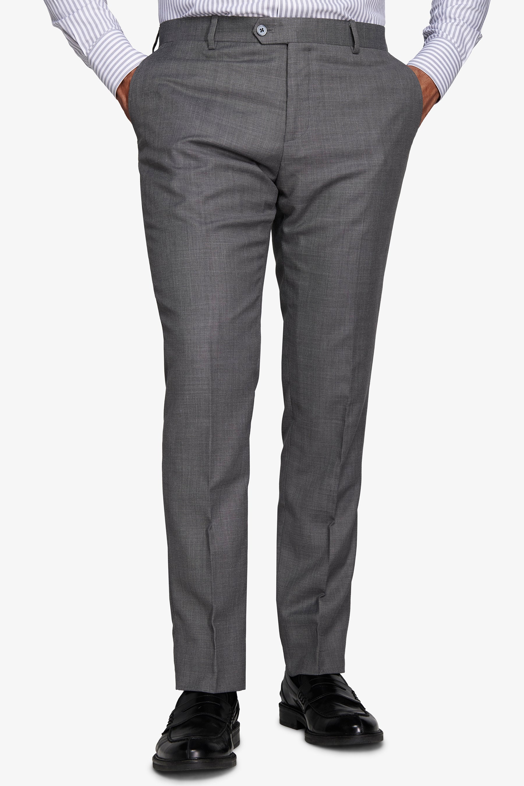 Pantaloni in grisaglia grigio medio