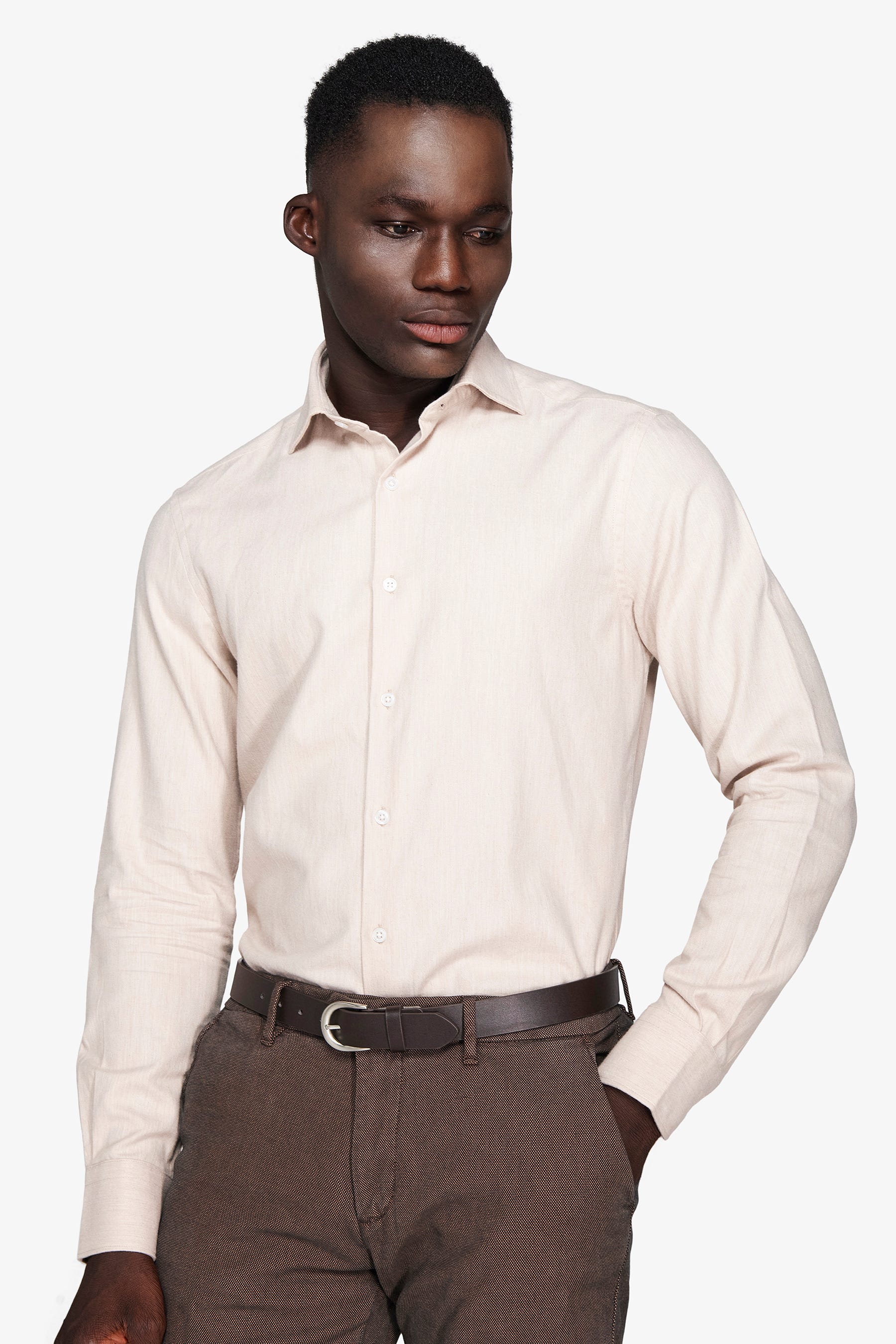 Camicia effetto flanella Herringbone corda-Dan John