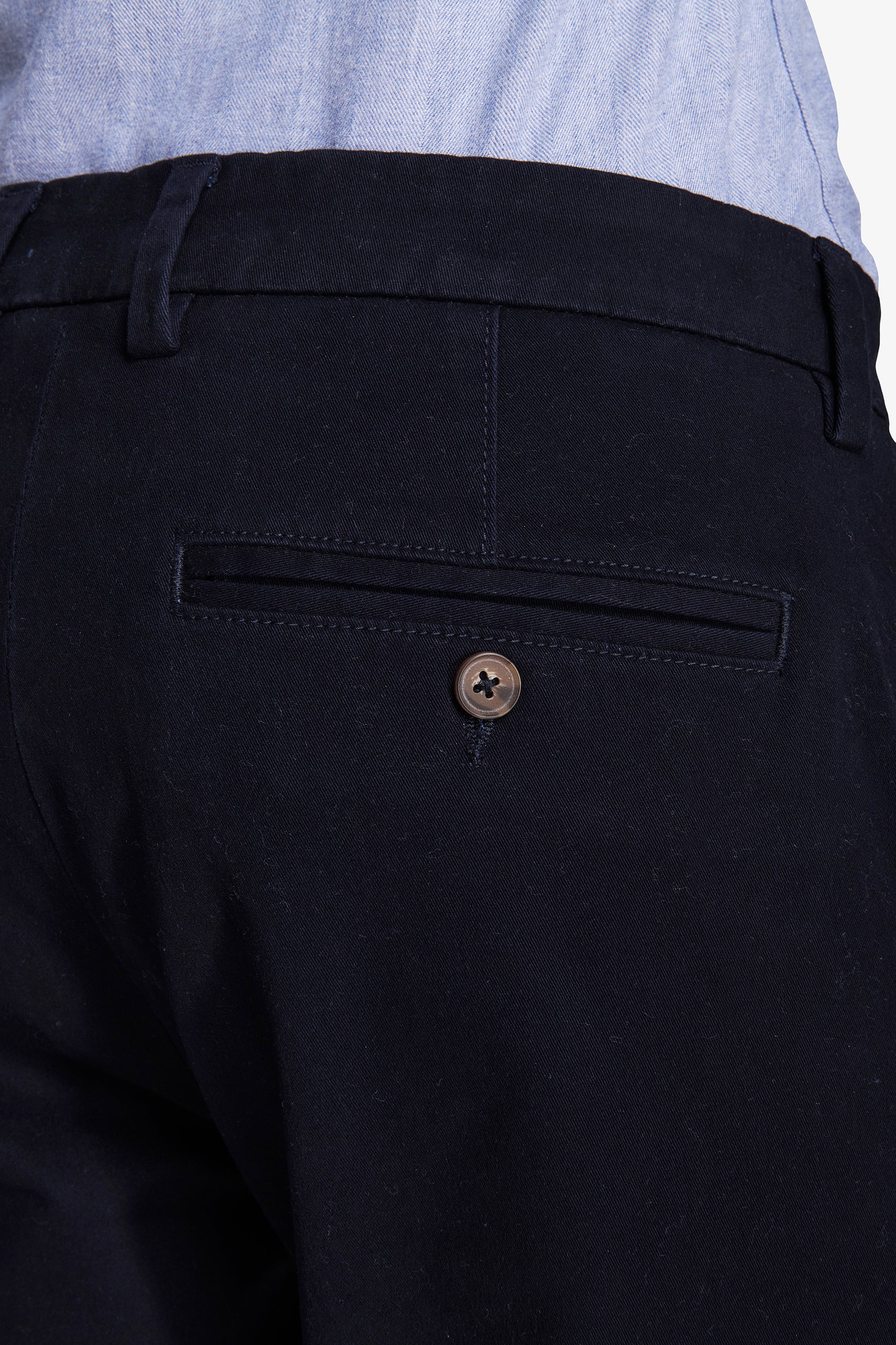 Pantalon chino en gabardine bleu