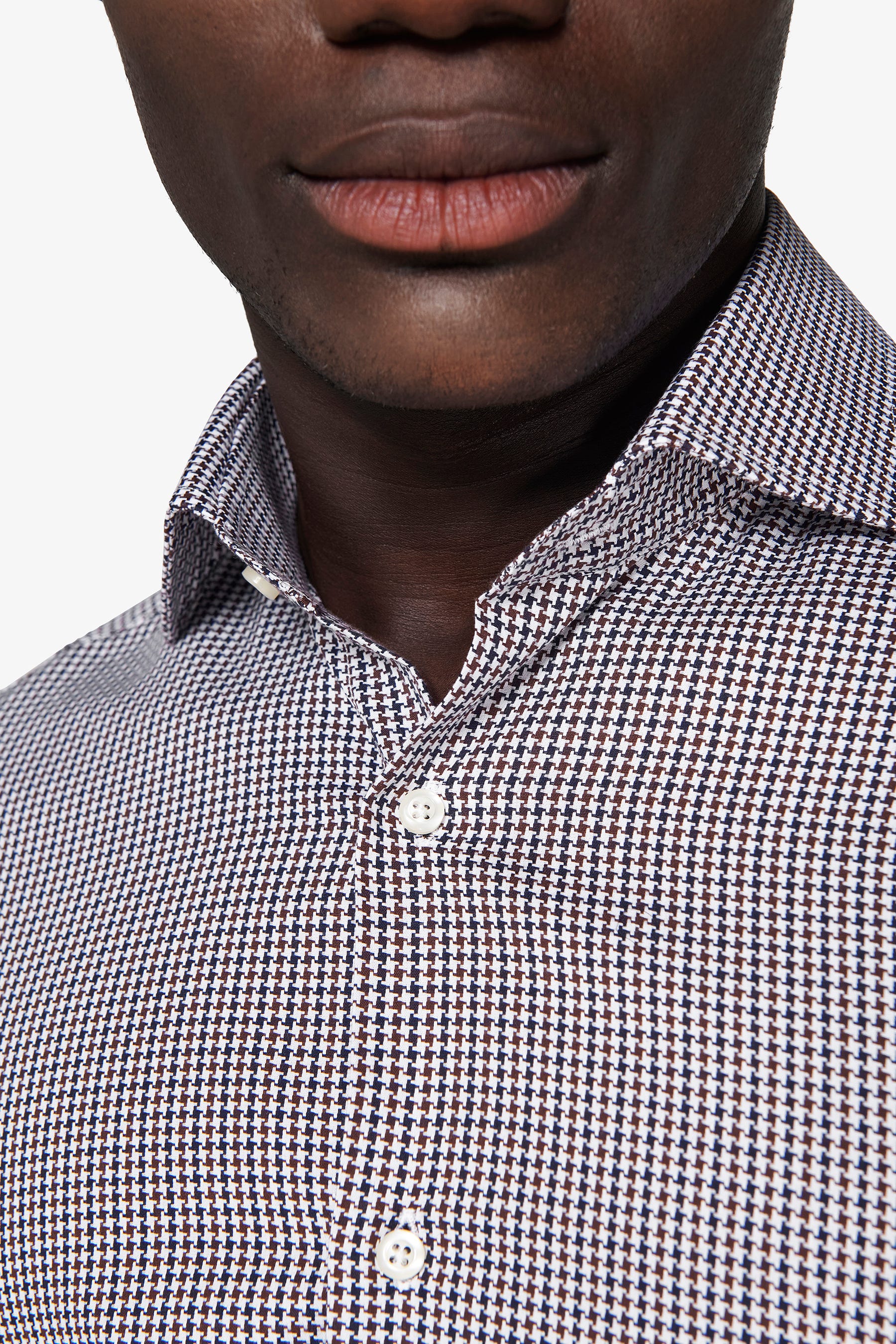 Camicia pied de poule marrone-Dan John