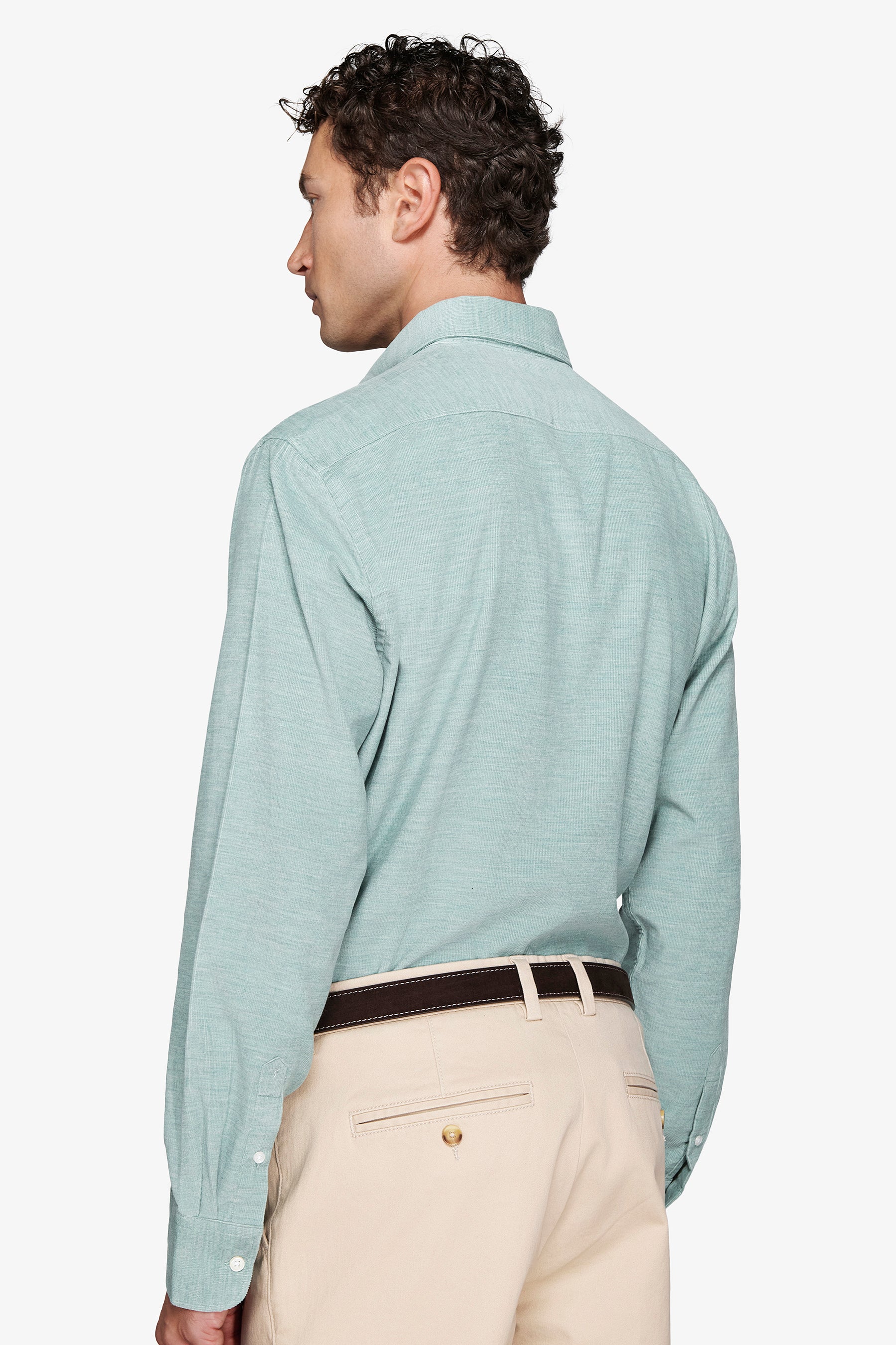 Aquamarine corduroy shirt