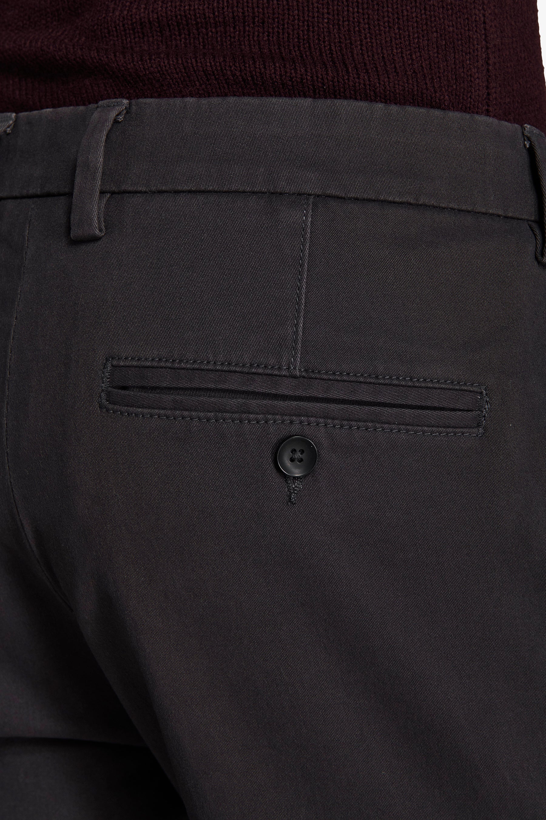 Pantaloni chino gabardina dark gray