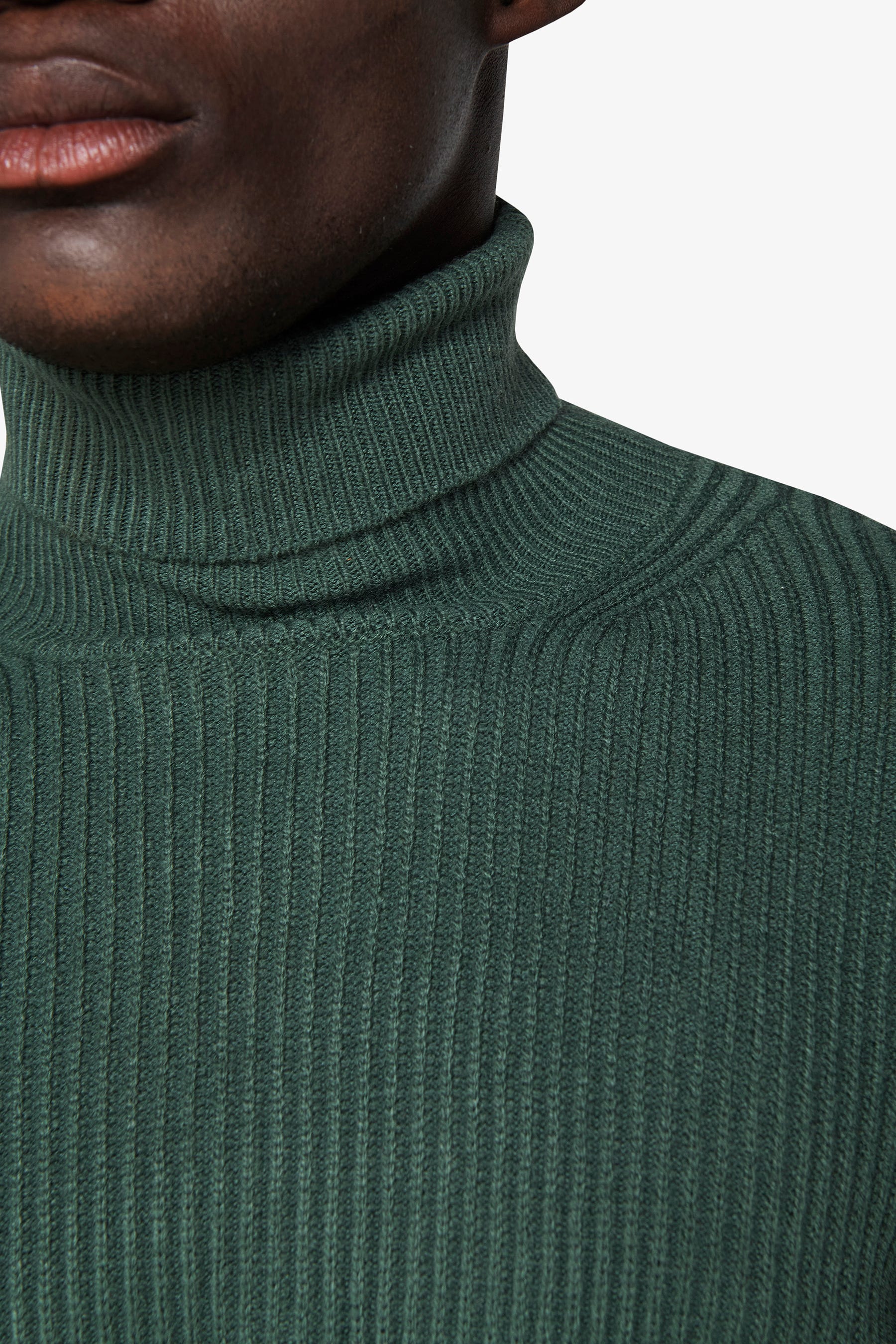Maglia dolcevita costa inglese verde-Dan John