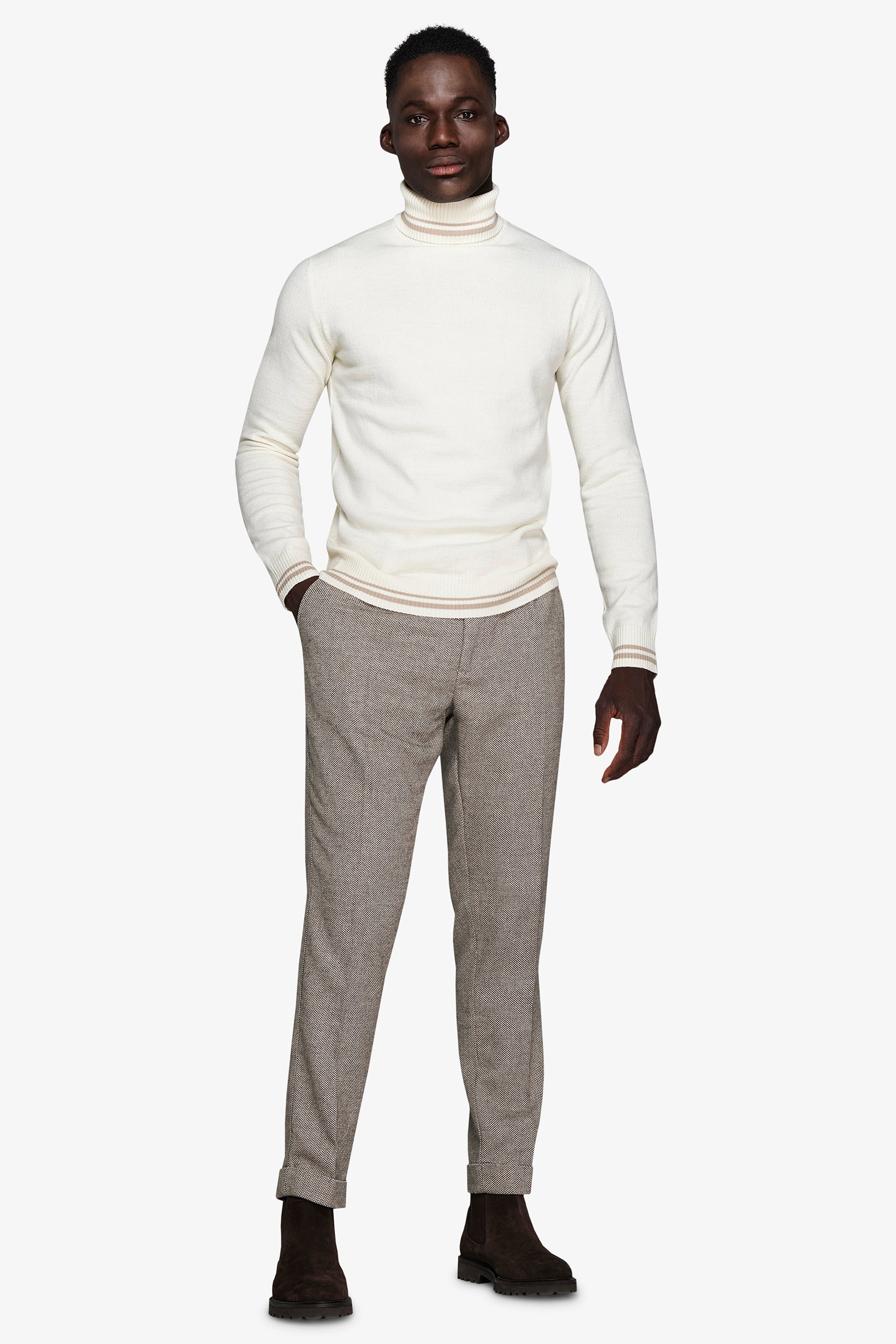 Maglia dolcevita lambswool panna DNJ