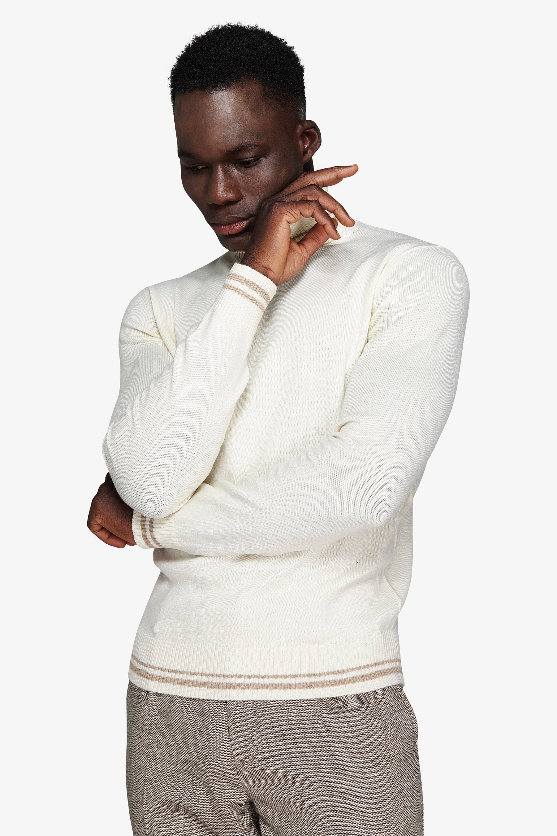 Maglia dolcevita lambswool panna DNJ