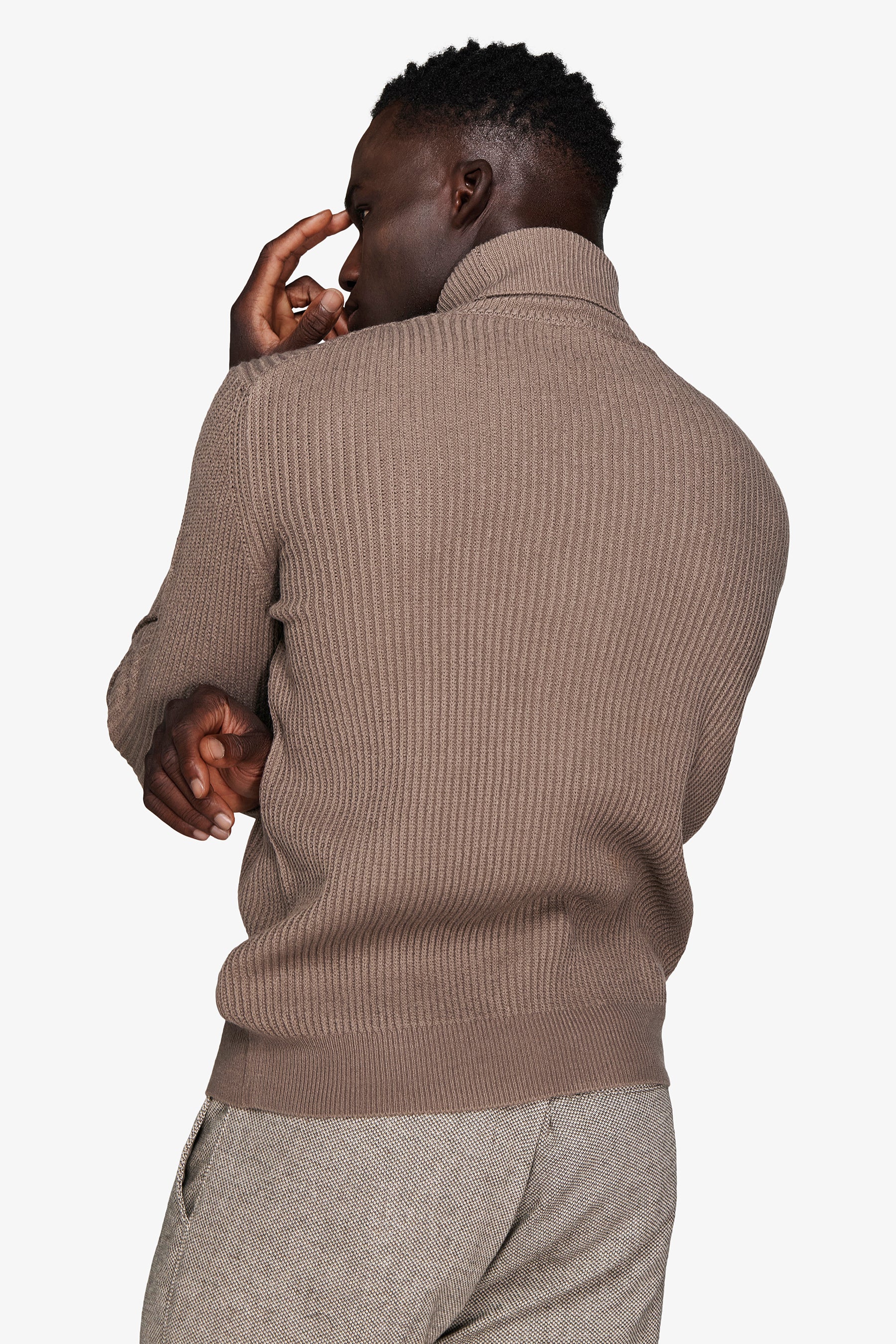 Maglia dolcevita costa inglese tortora