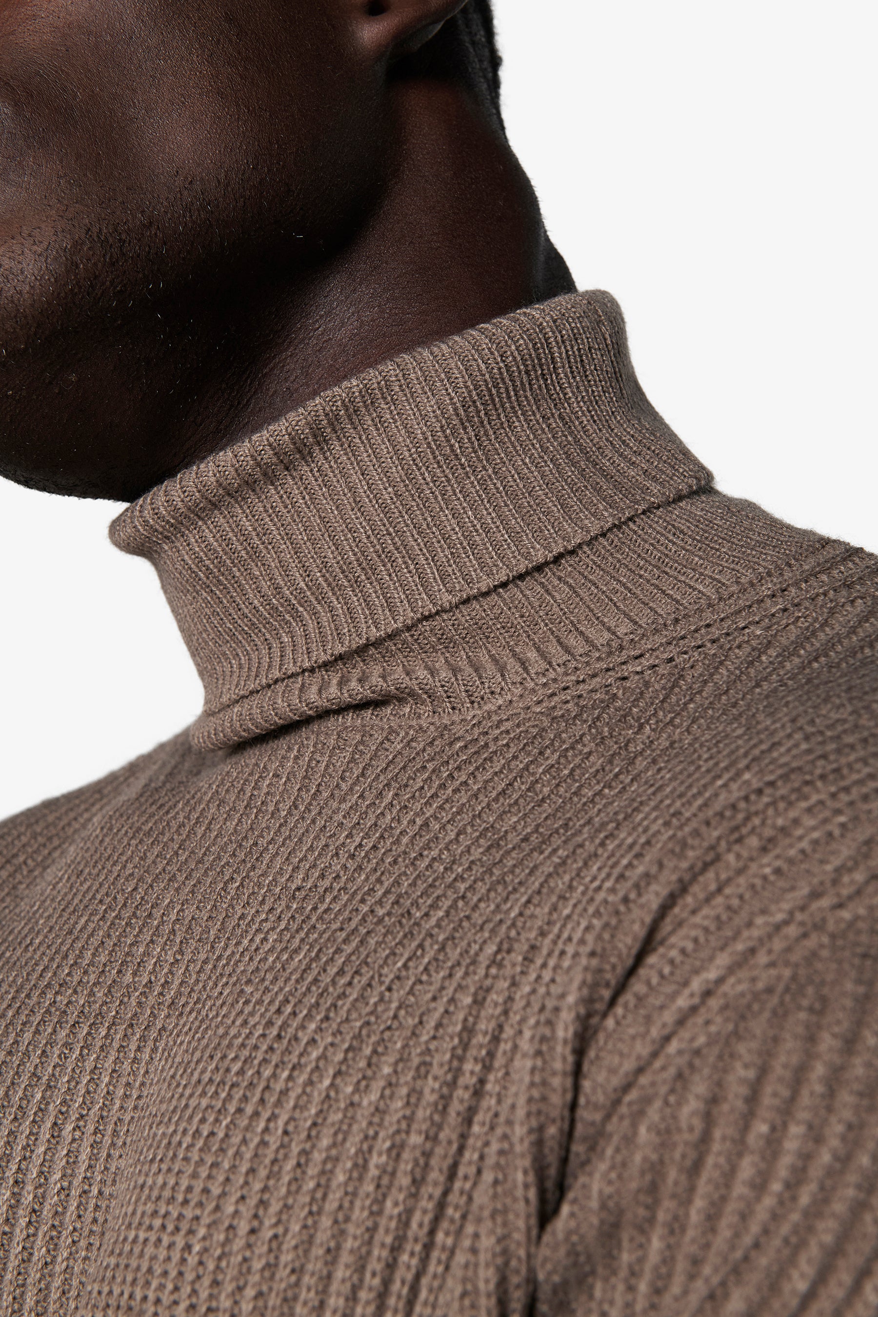 Maglia dolcevita costa inglese tortora