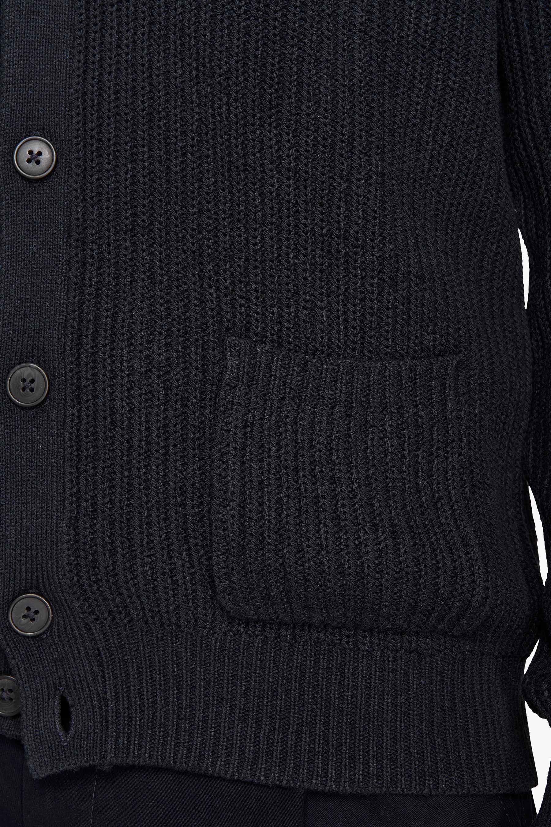 Blue English rib cardigan