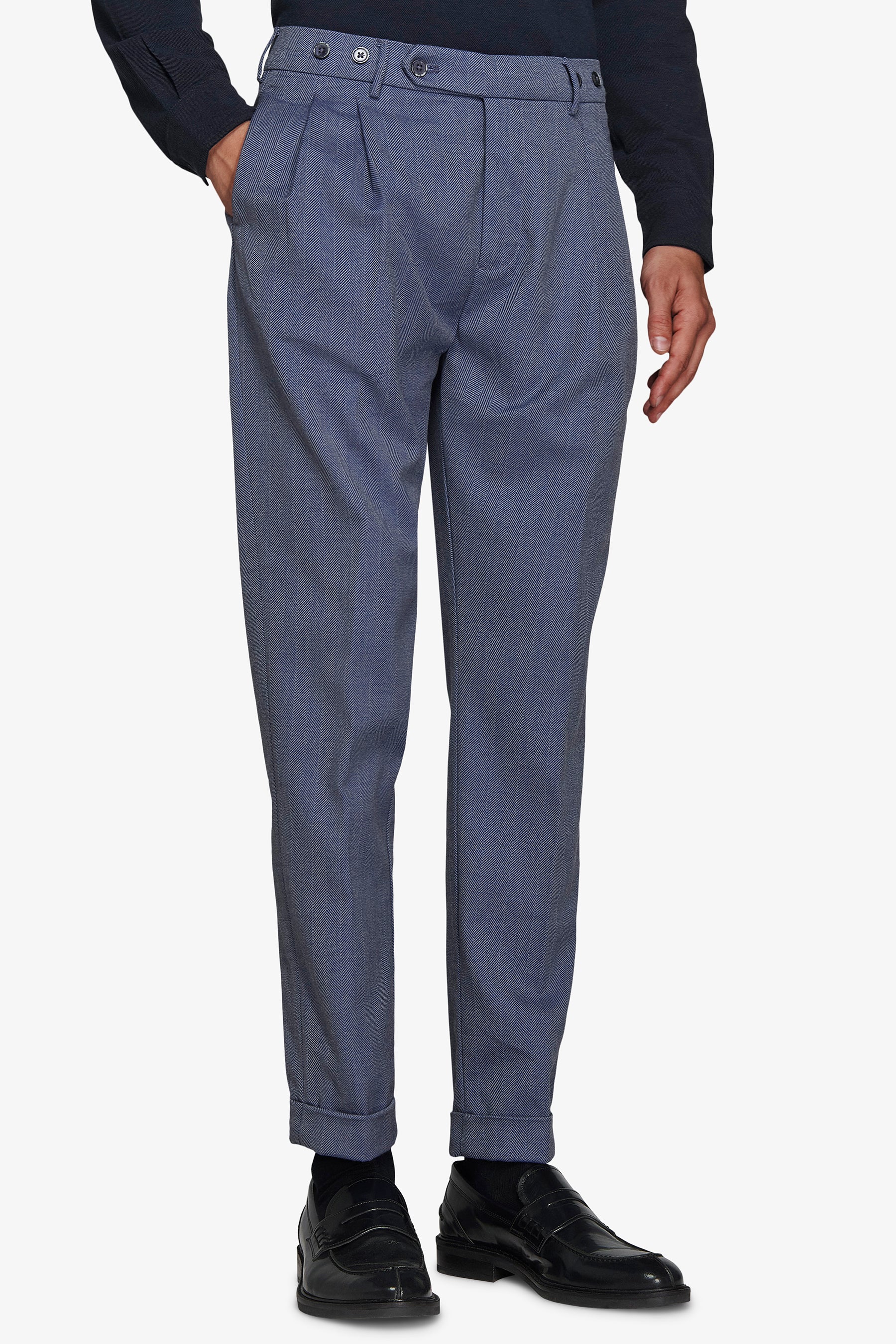 Pantaloni Herringbone carta da zucchero