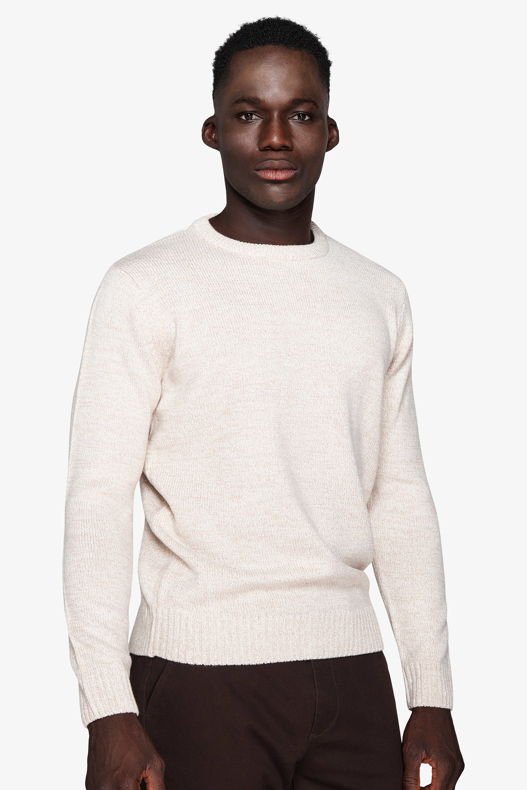 Maglia girocollo mouline' corda-Dan John