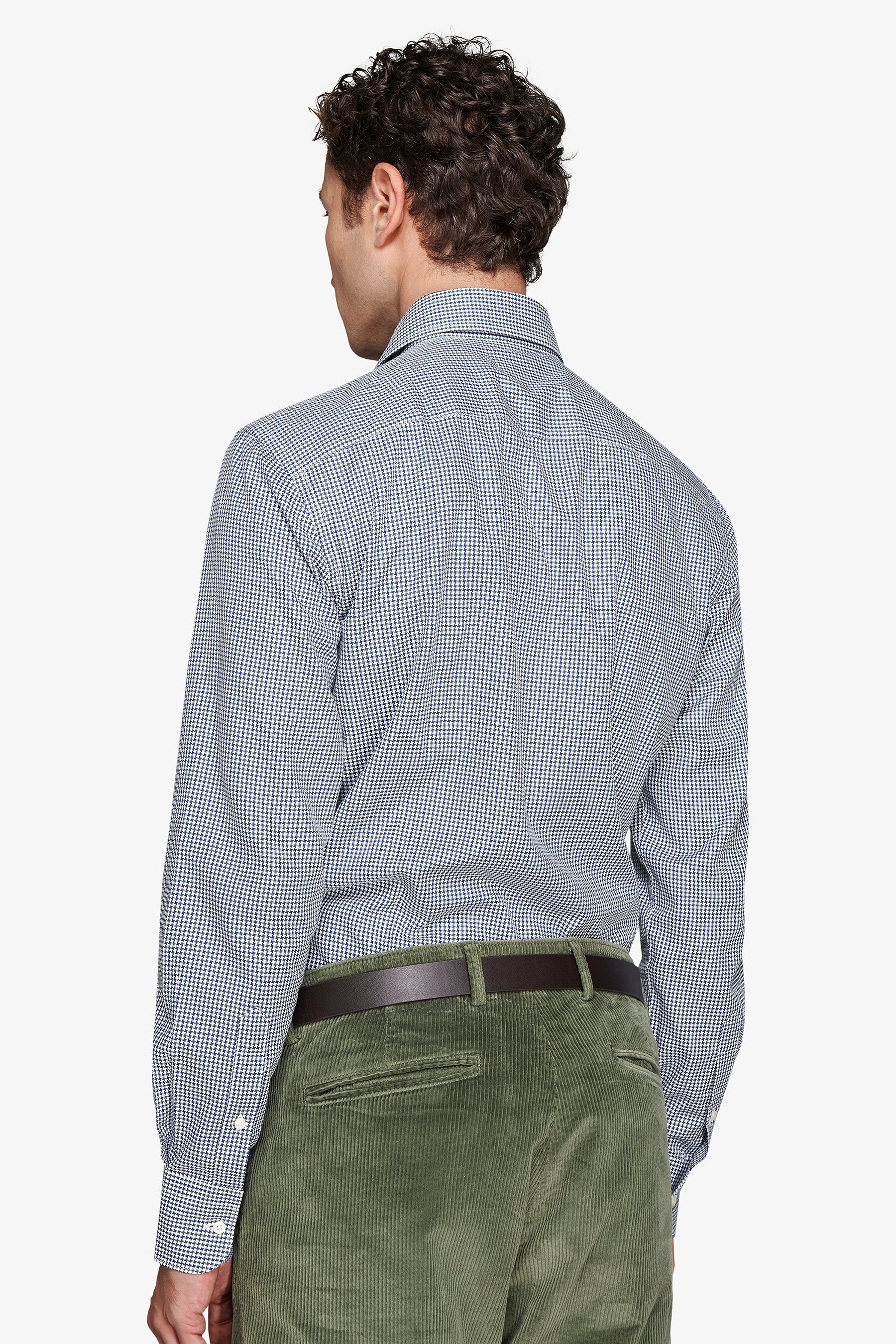 Camicia pied de poule verde