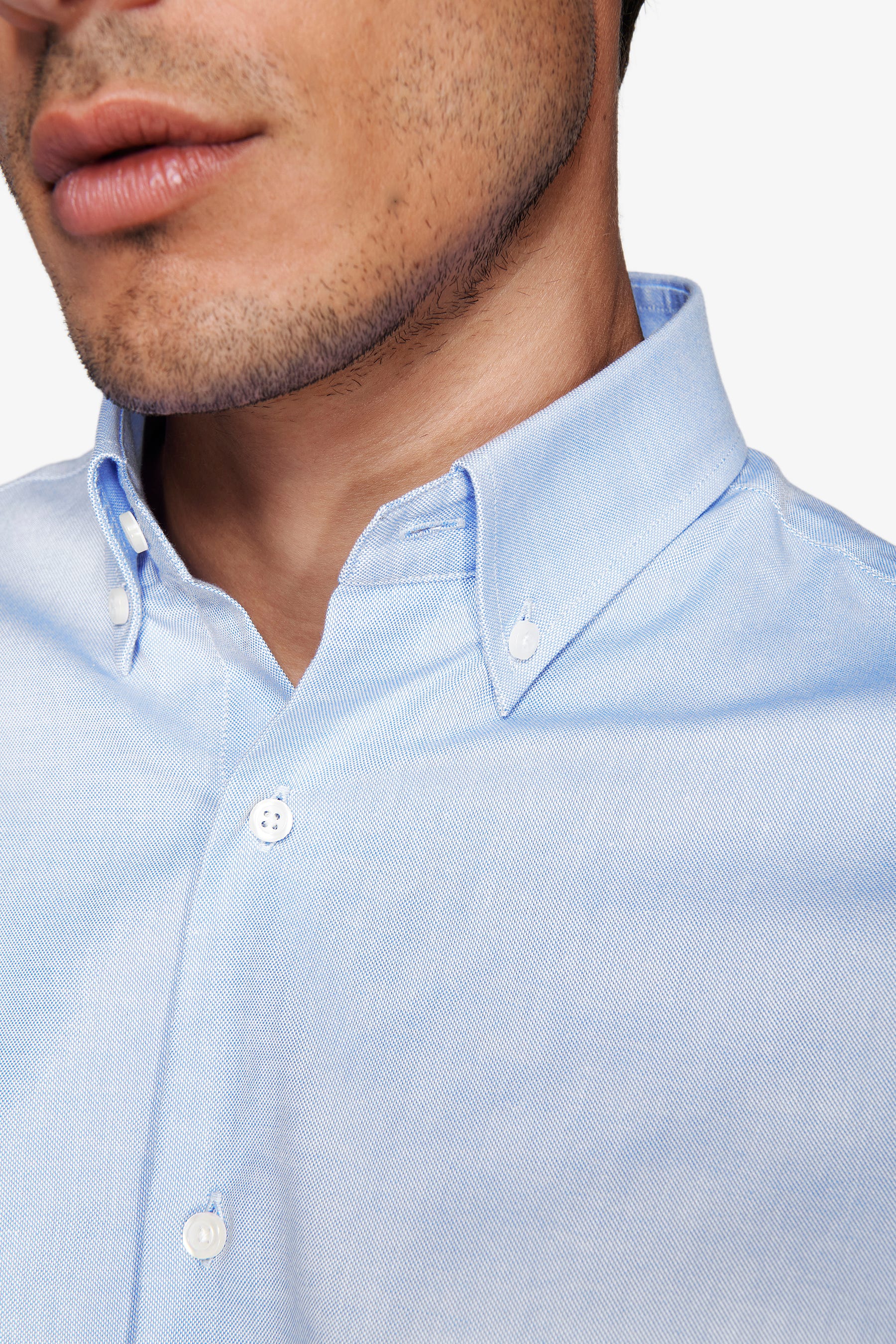 Camicia oxford button down azzurra-Dan John