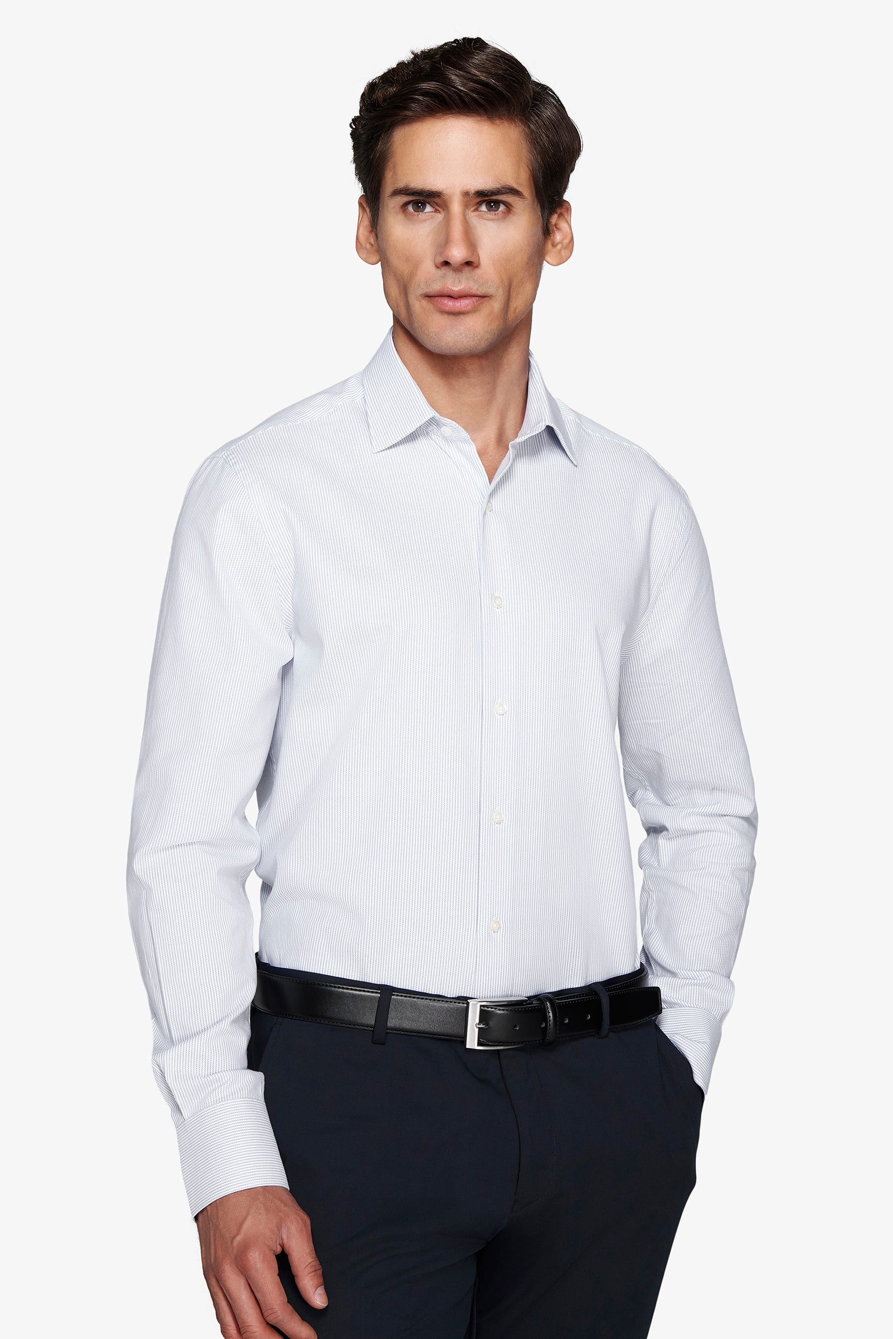 Camicia riga sottile strutturata-Dan John