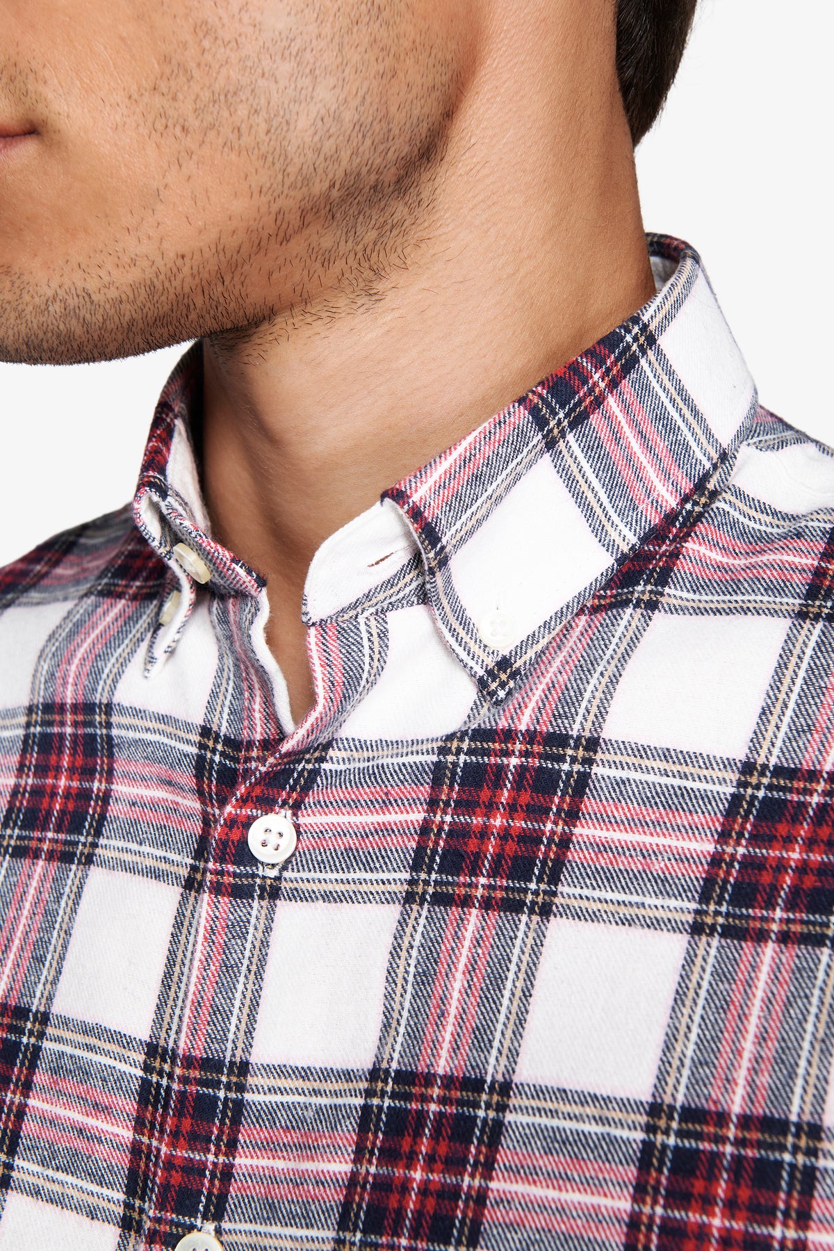 CAMICIA FLANELLA QUADRI BORDEAUX-Dan John
