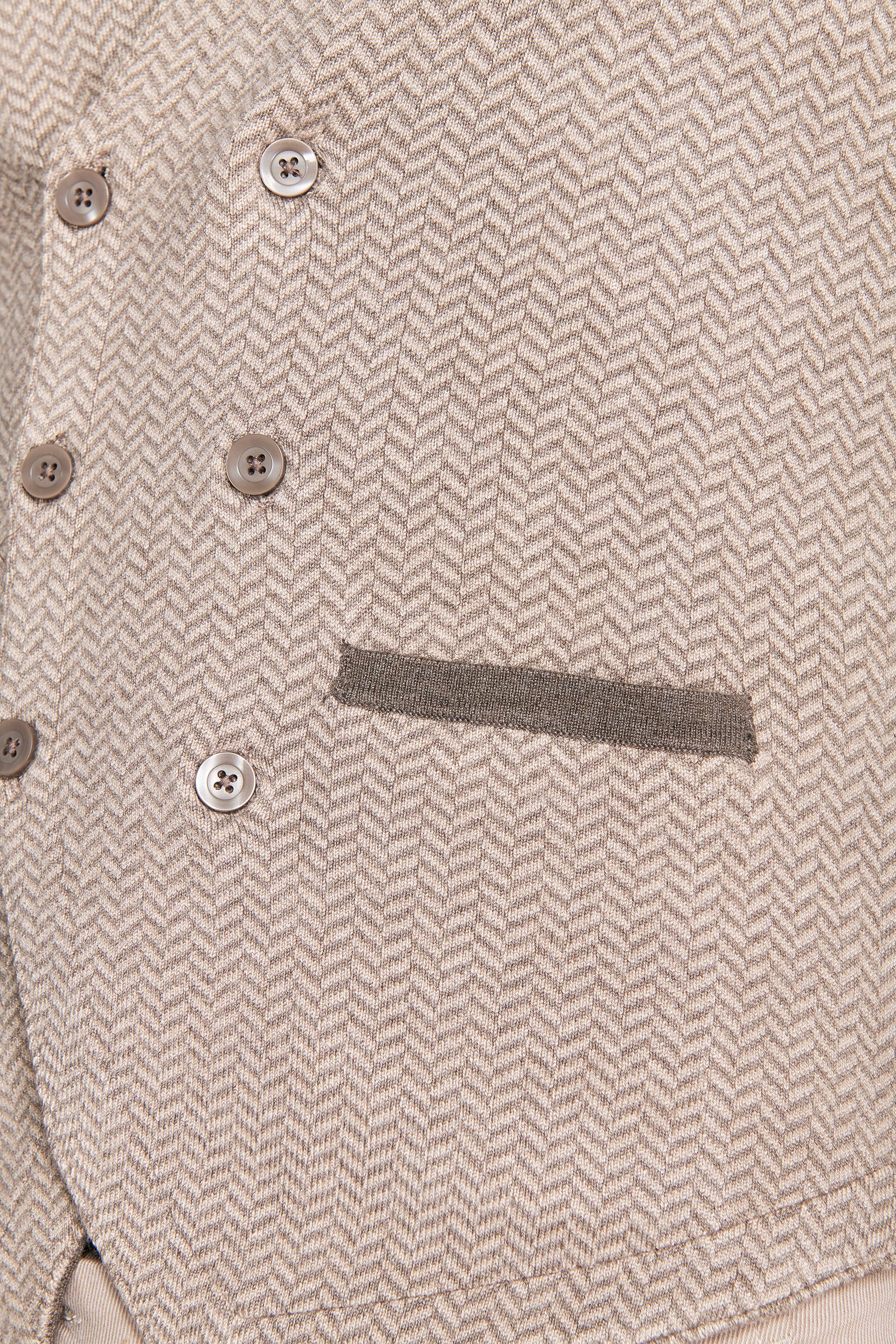 Gilet in maglia doppiopetto herringbone corda-Dan John