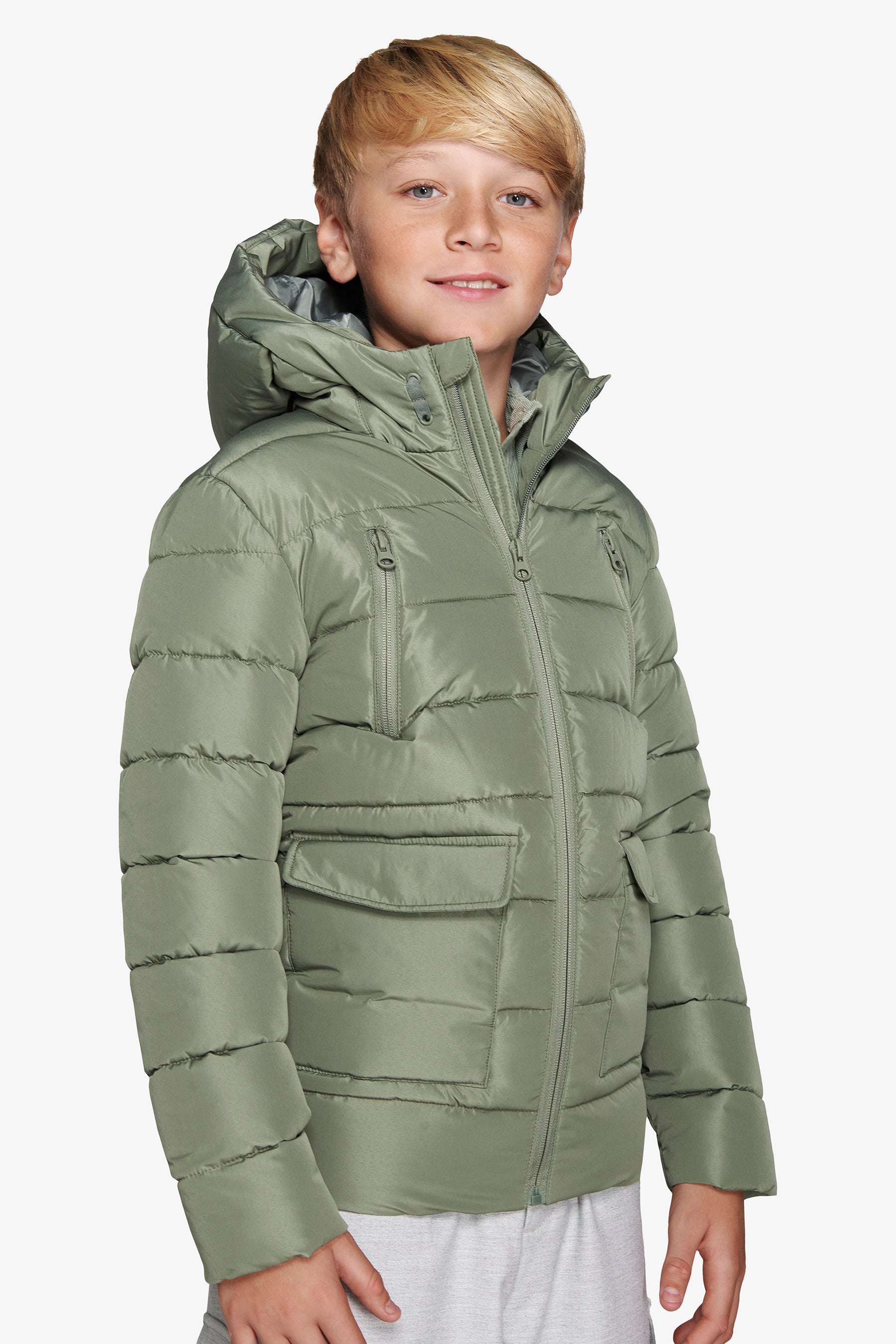 Parka matelassée verte Kids