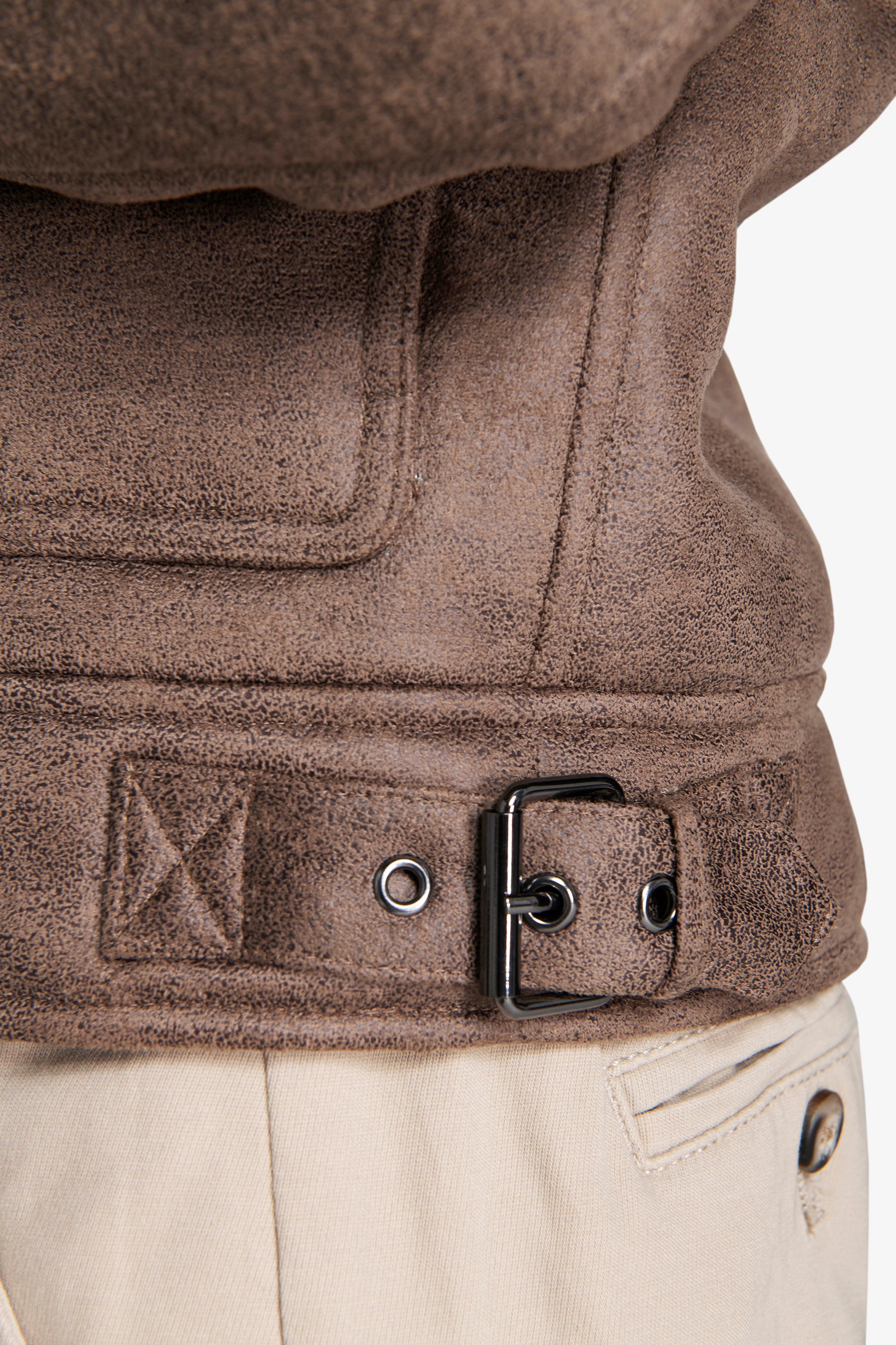 KIDS Taupe aviator jacket