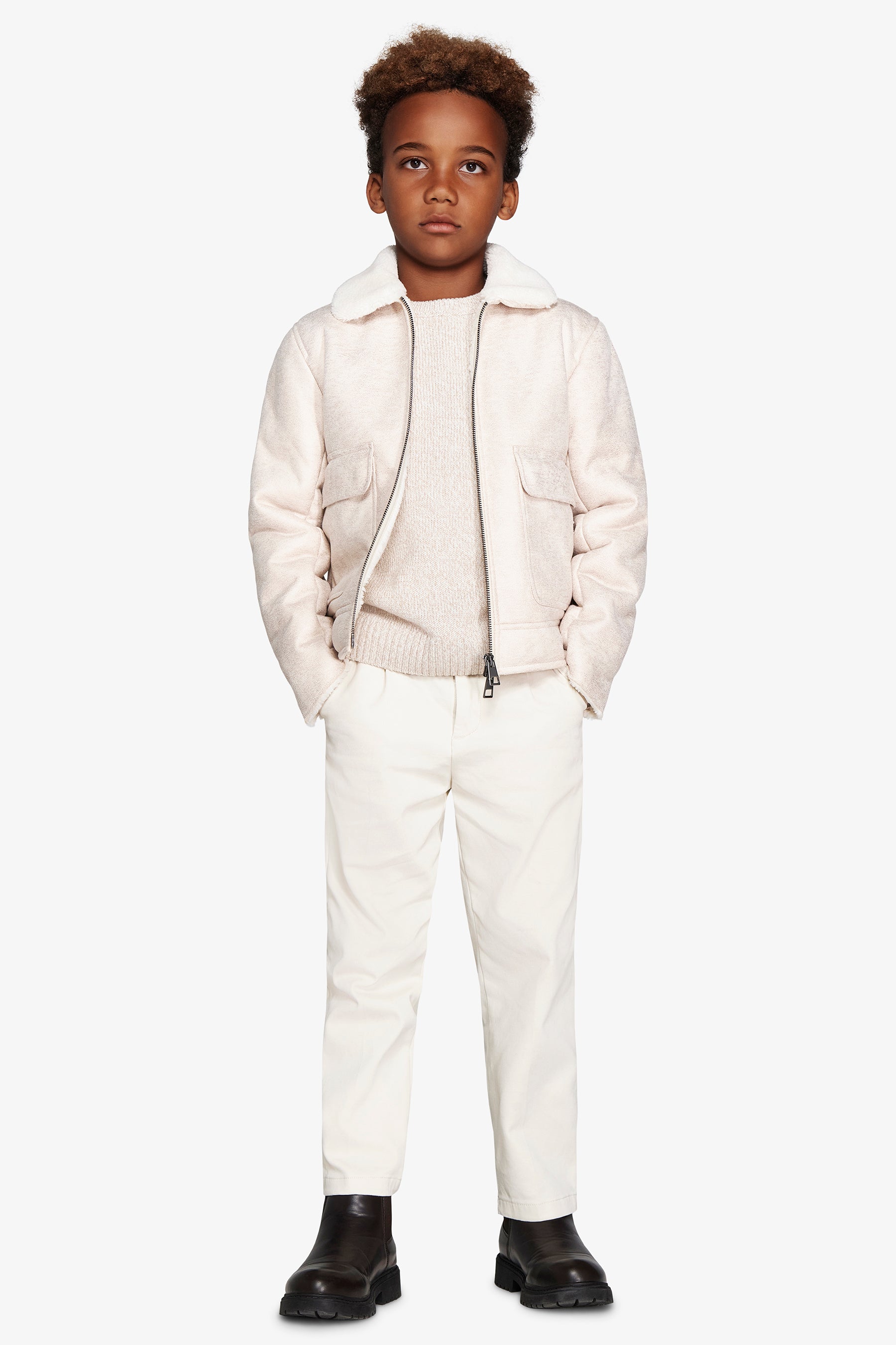 Blouson aviateur crème Kids