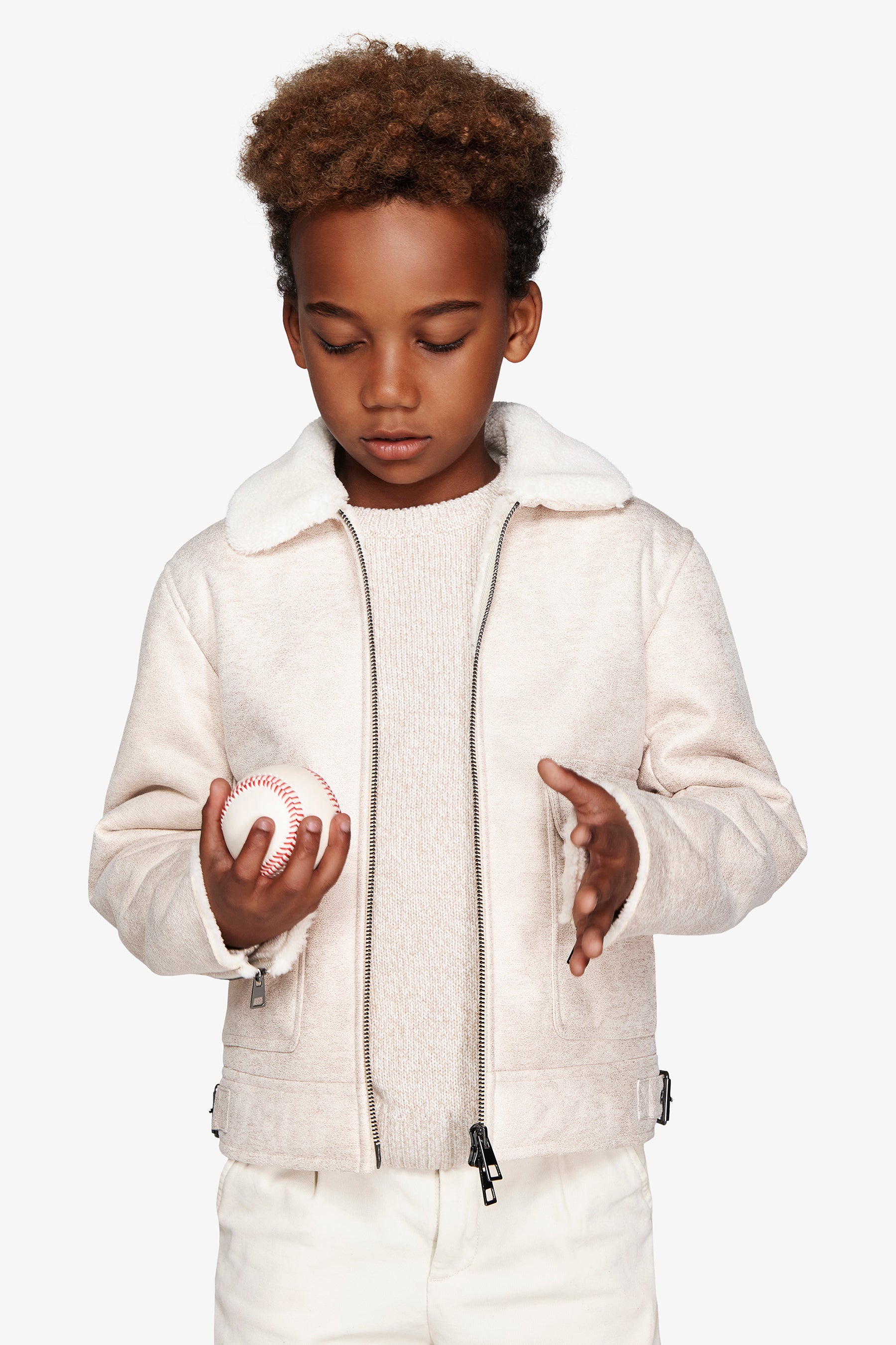 Blouson aviateur crème Kids