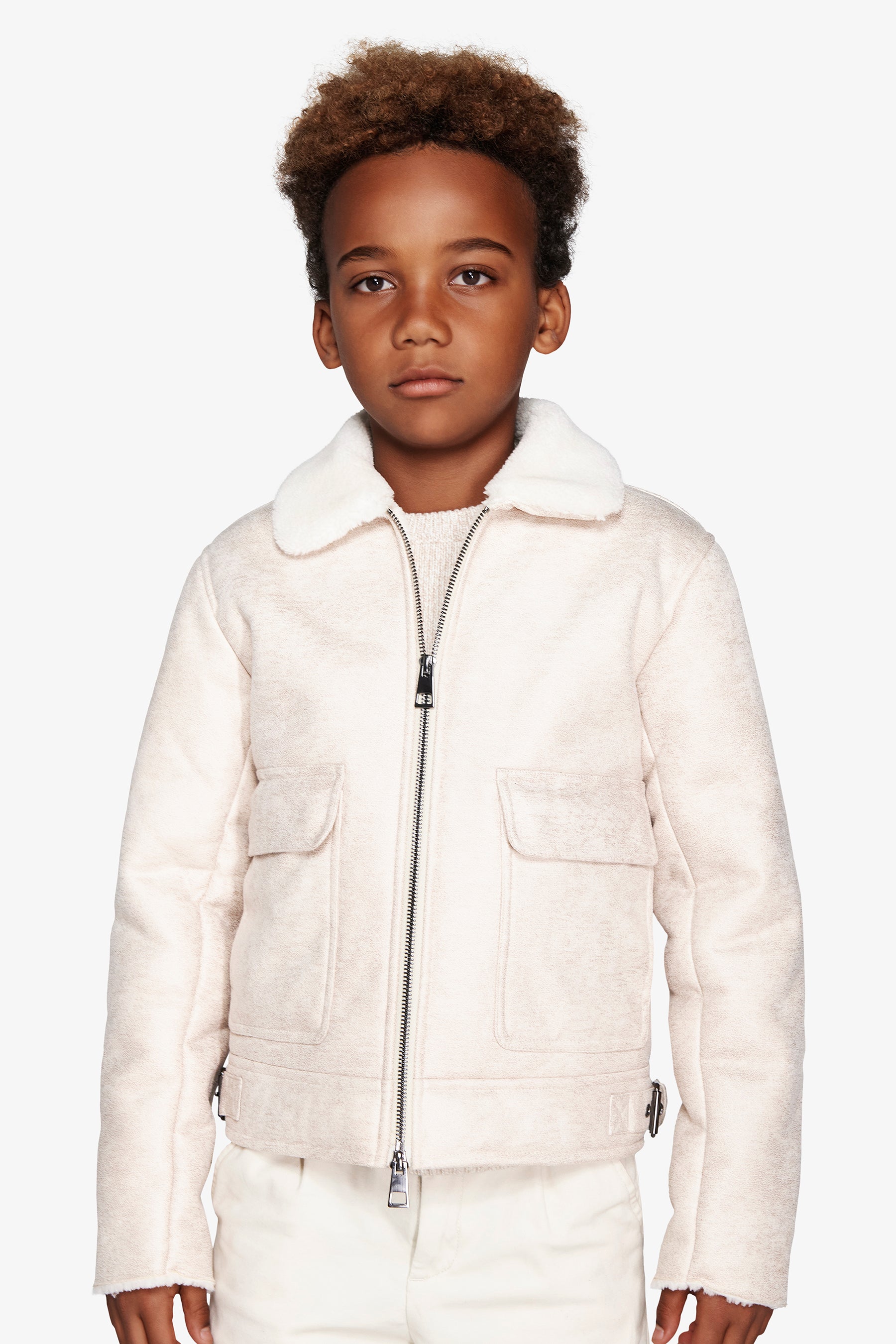 Blouson aviateur crème Kids