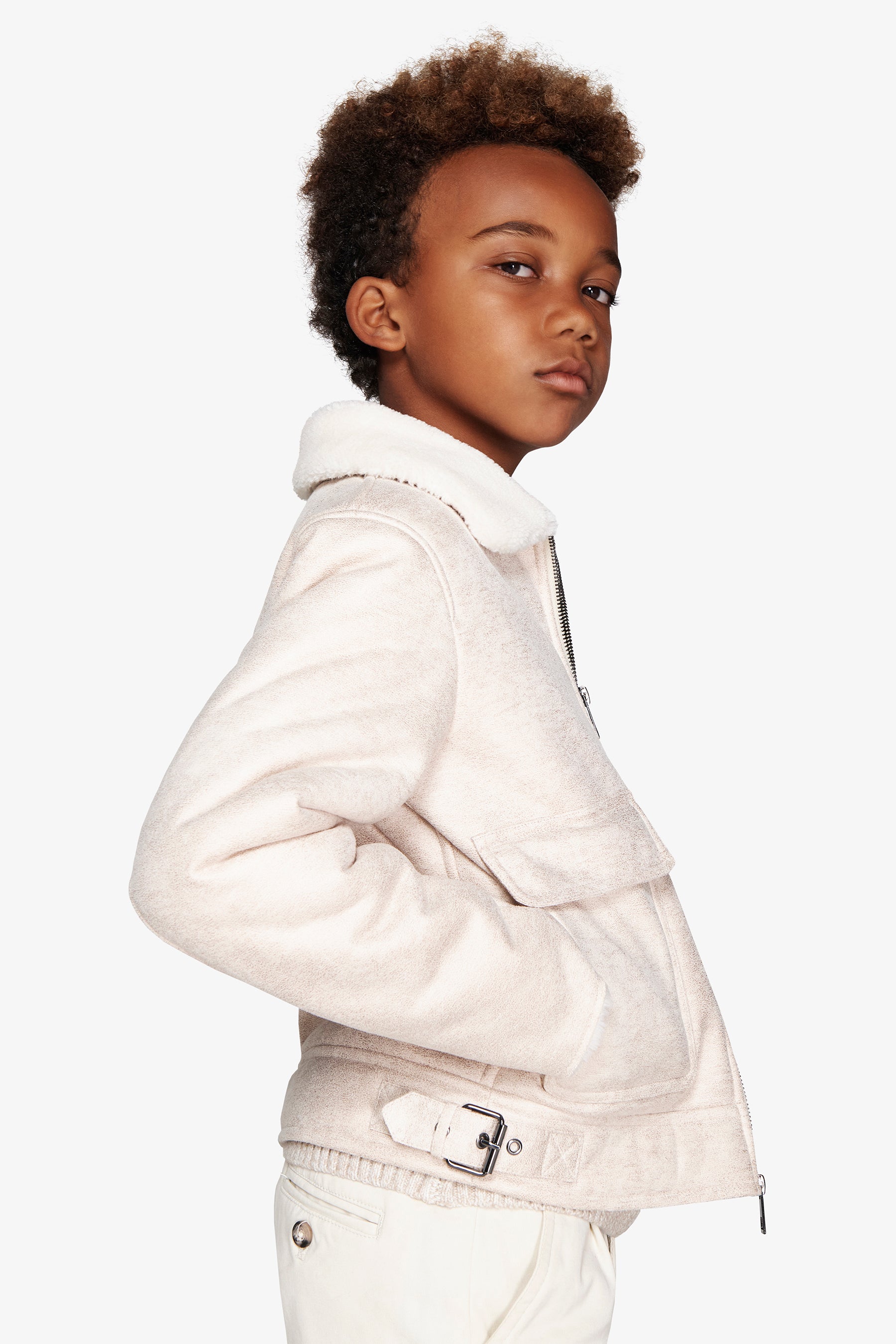 Blouson aviateur crème Kids