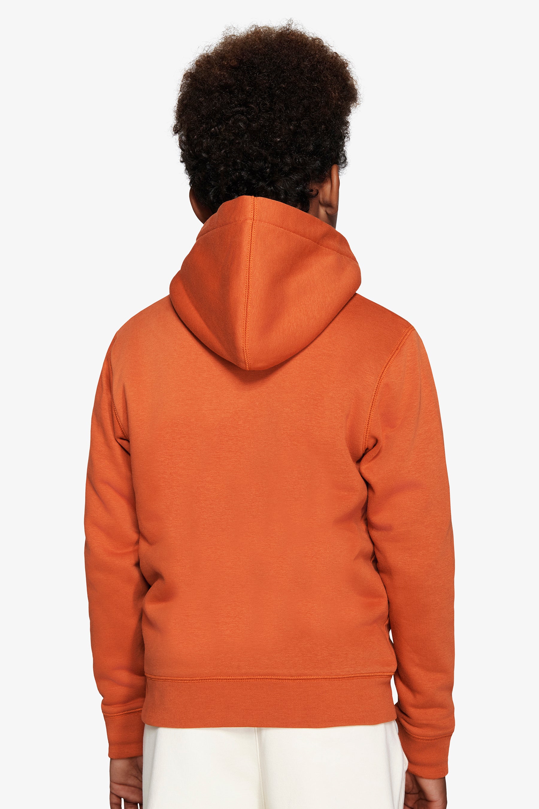 KIDS Orange hooded full-zip sweater