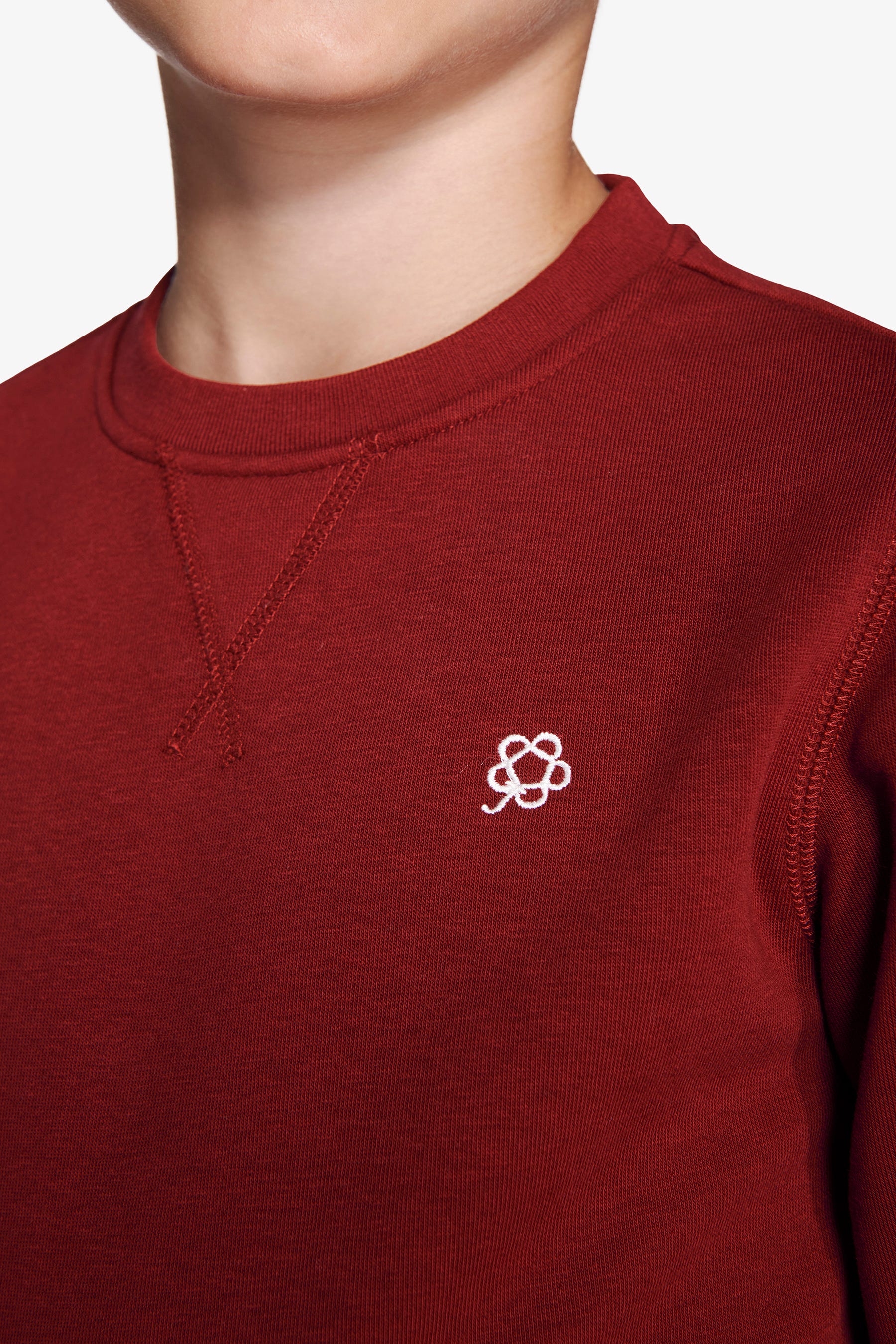 Felpa girocollo basic bordeaux Kids-Dan John