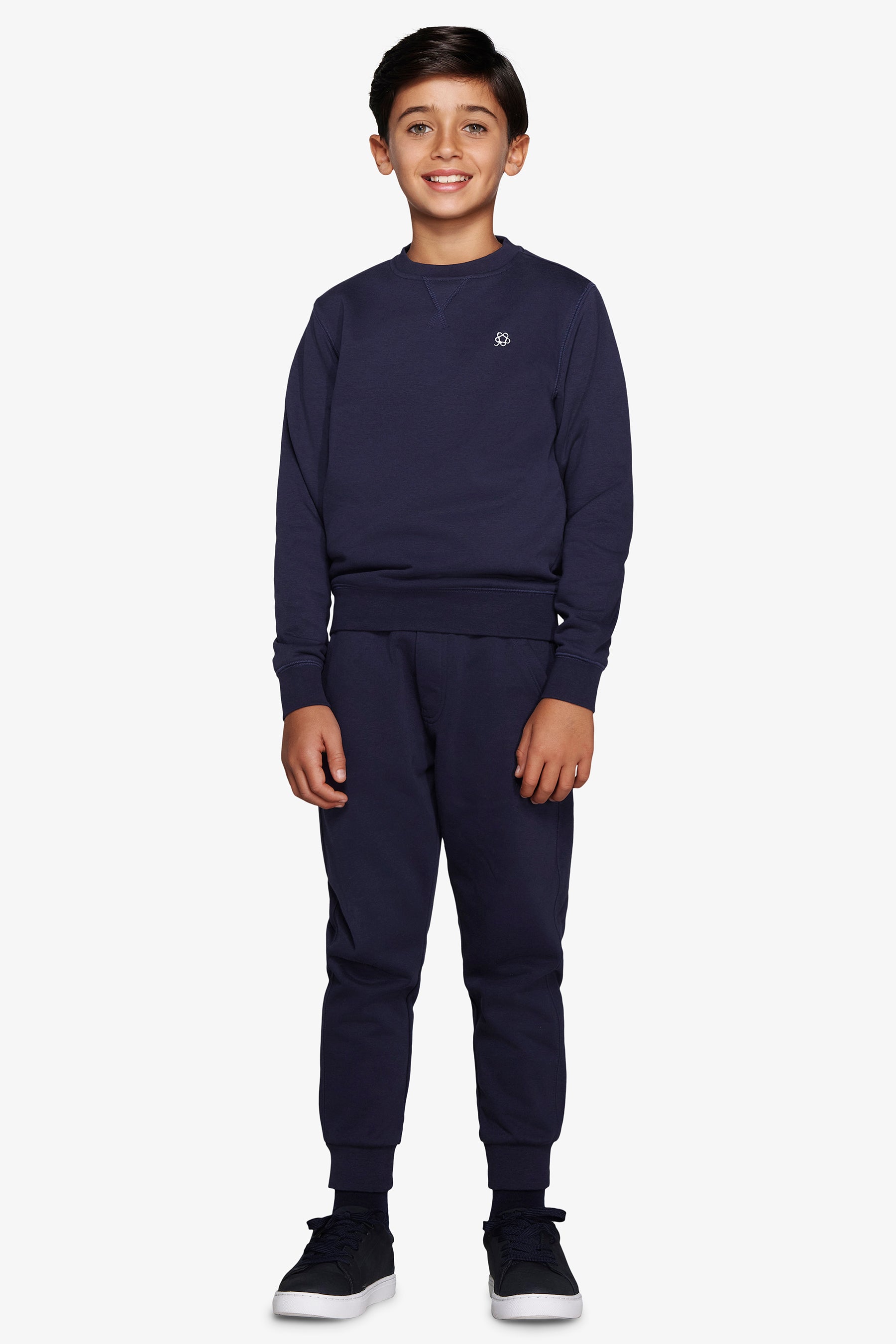 KIDS Blue basic crewneck sweater