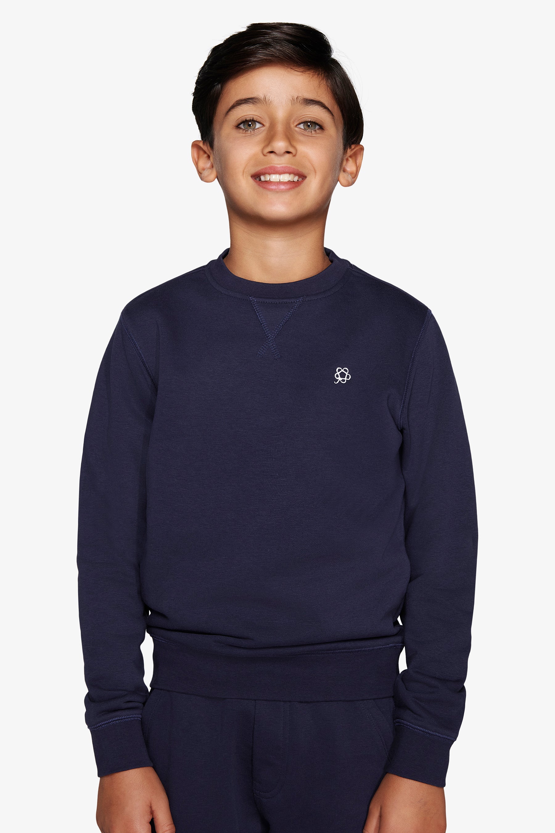 KIDS Blue basic crewneck sweater