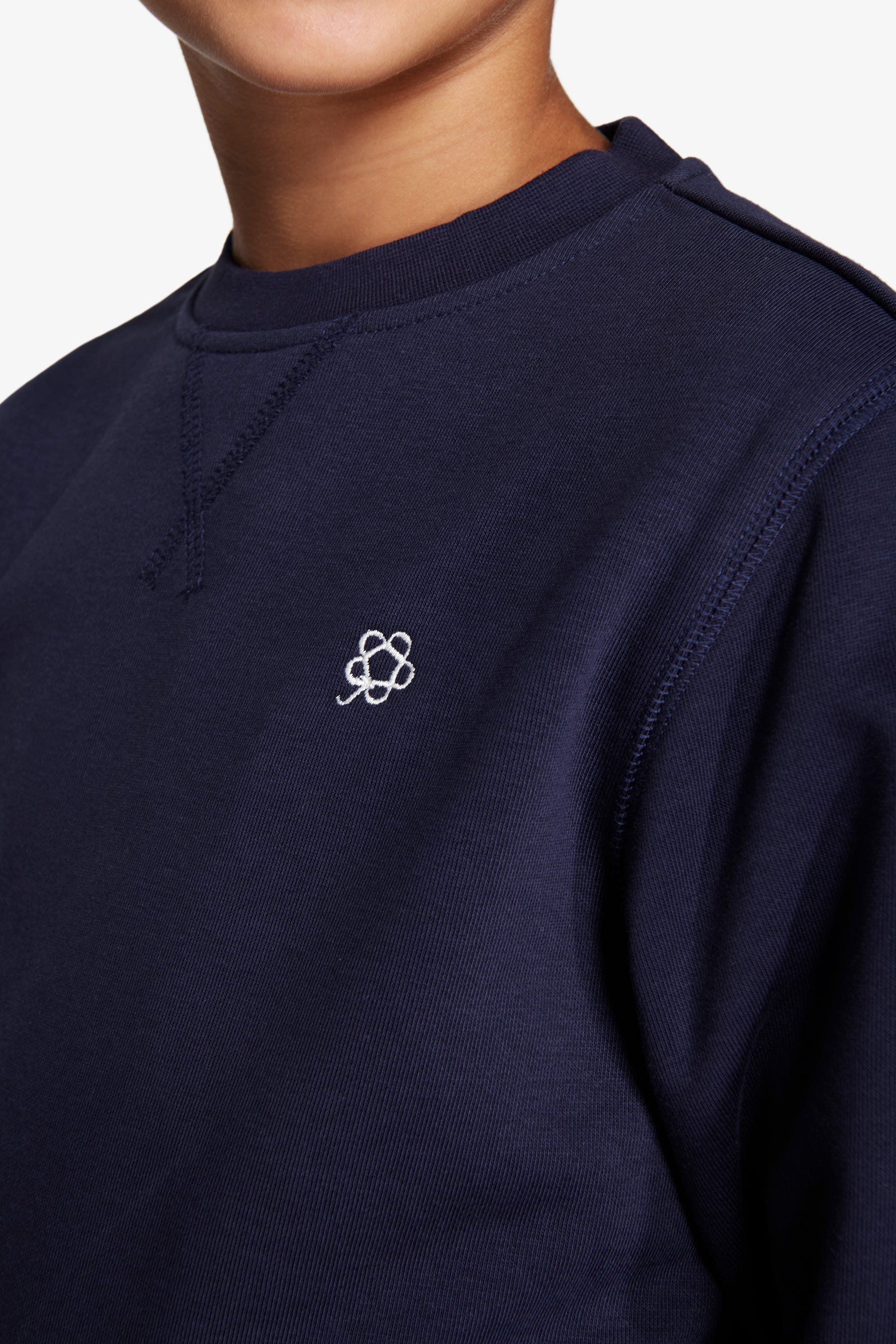 Felpa girocollo basic blu Kids-Dan John