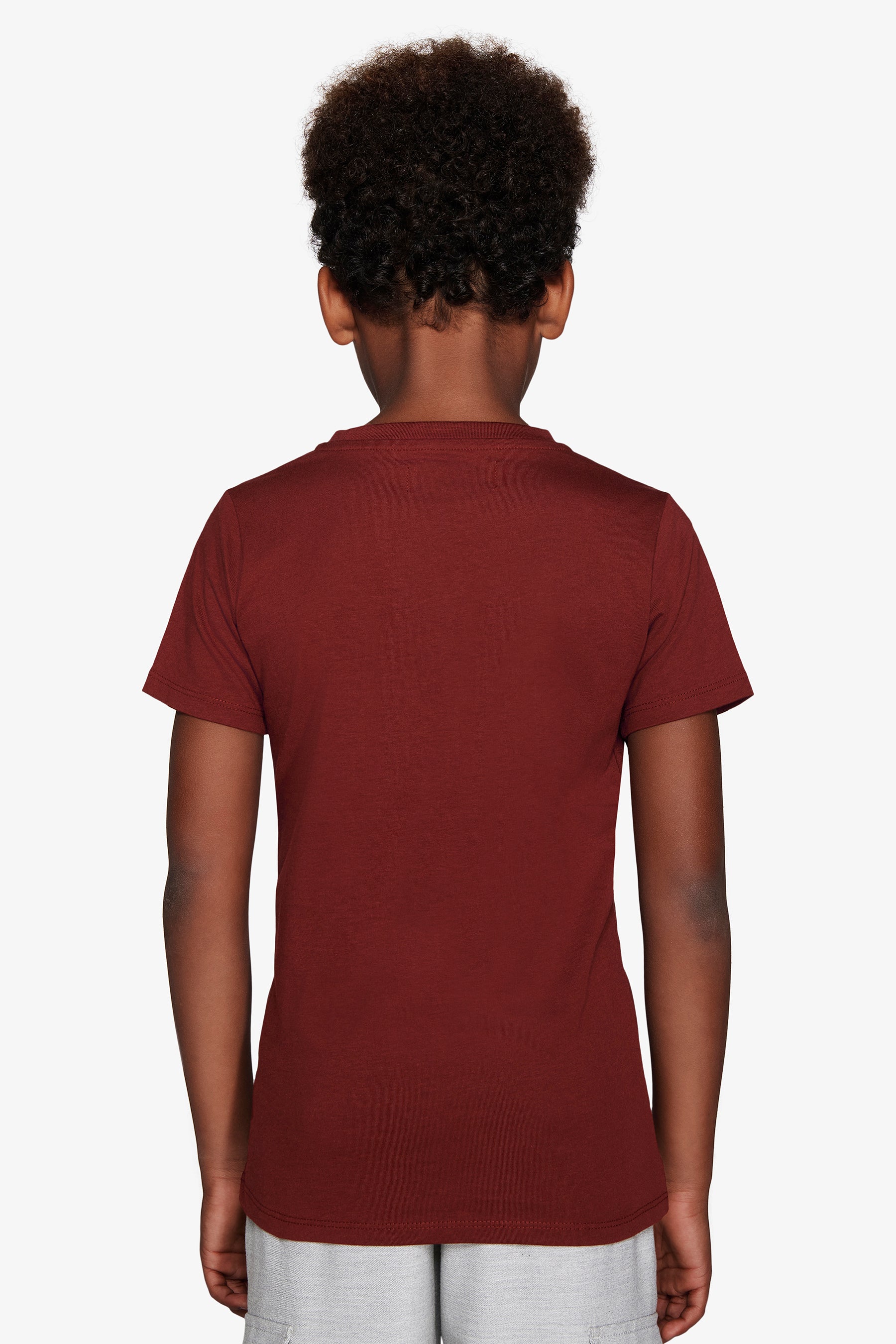 KIDS Burgundy basic t-shirt with pocket