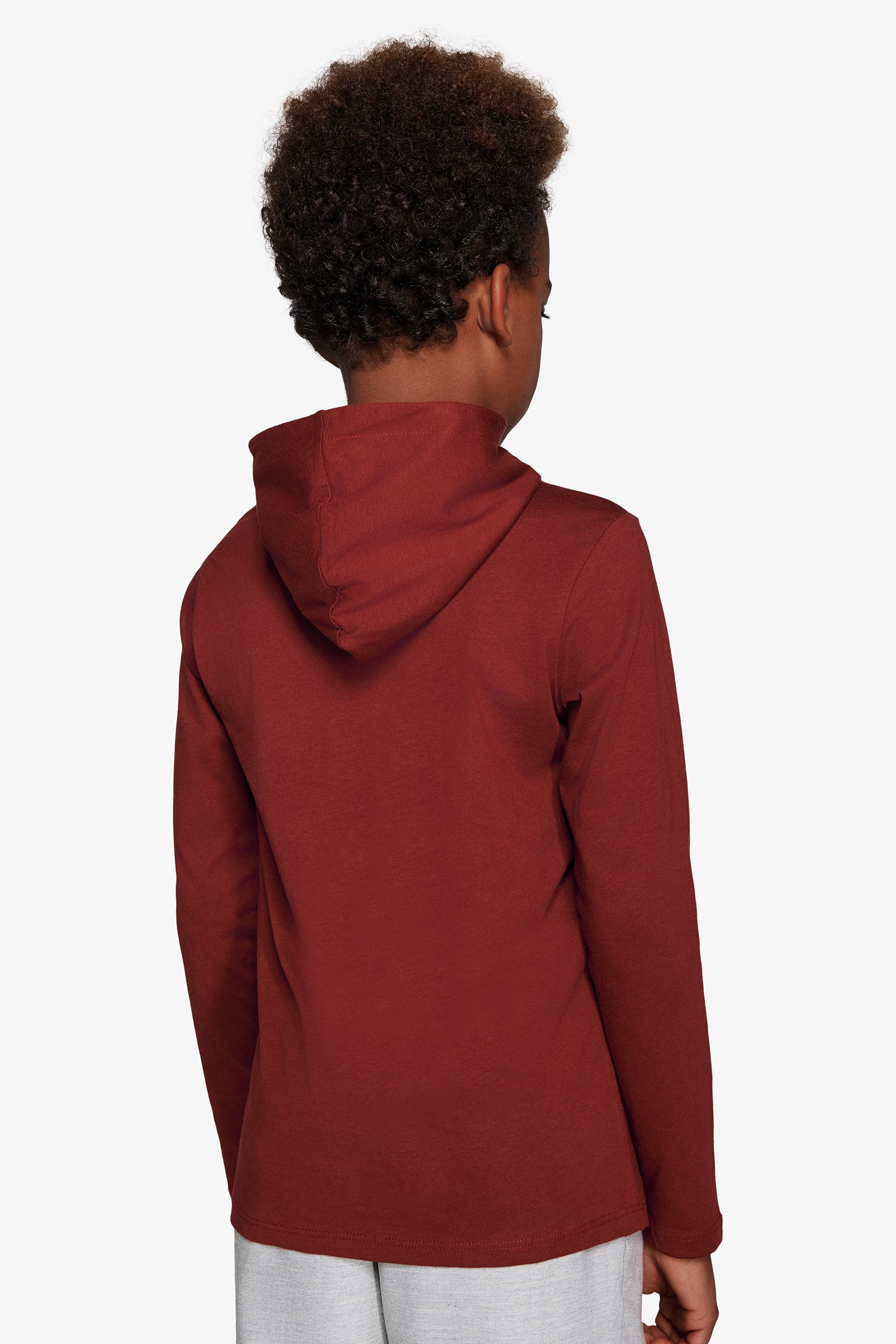 Sweat à capuche brodé bordeaux Kids