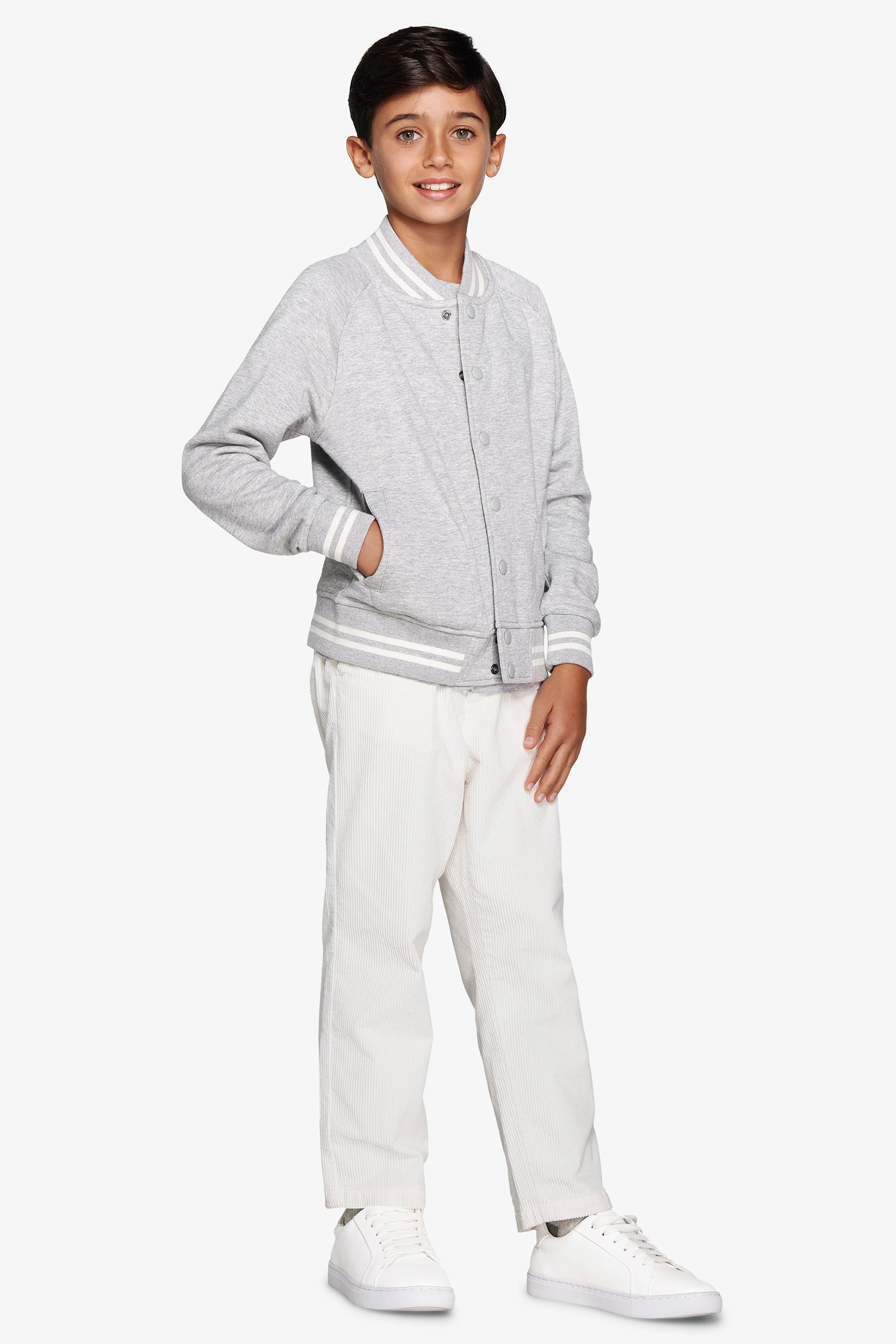 Blouson aviateur polaire gris clair Kids