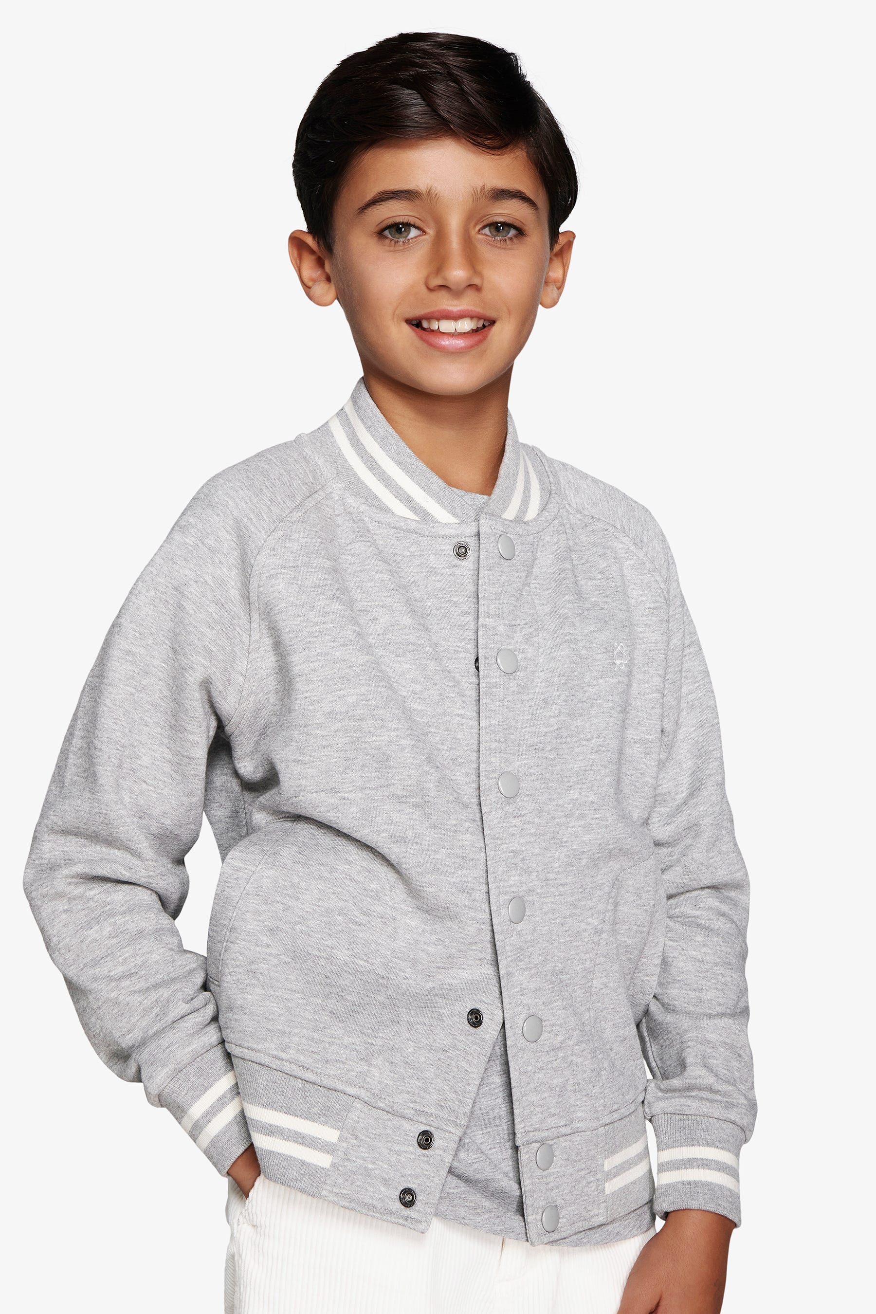 Bomber felpa grigio chiaro Kids-Dan John