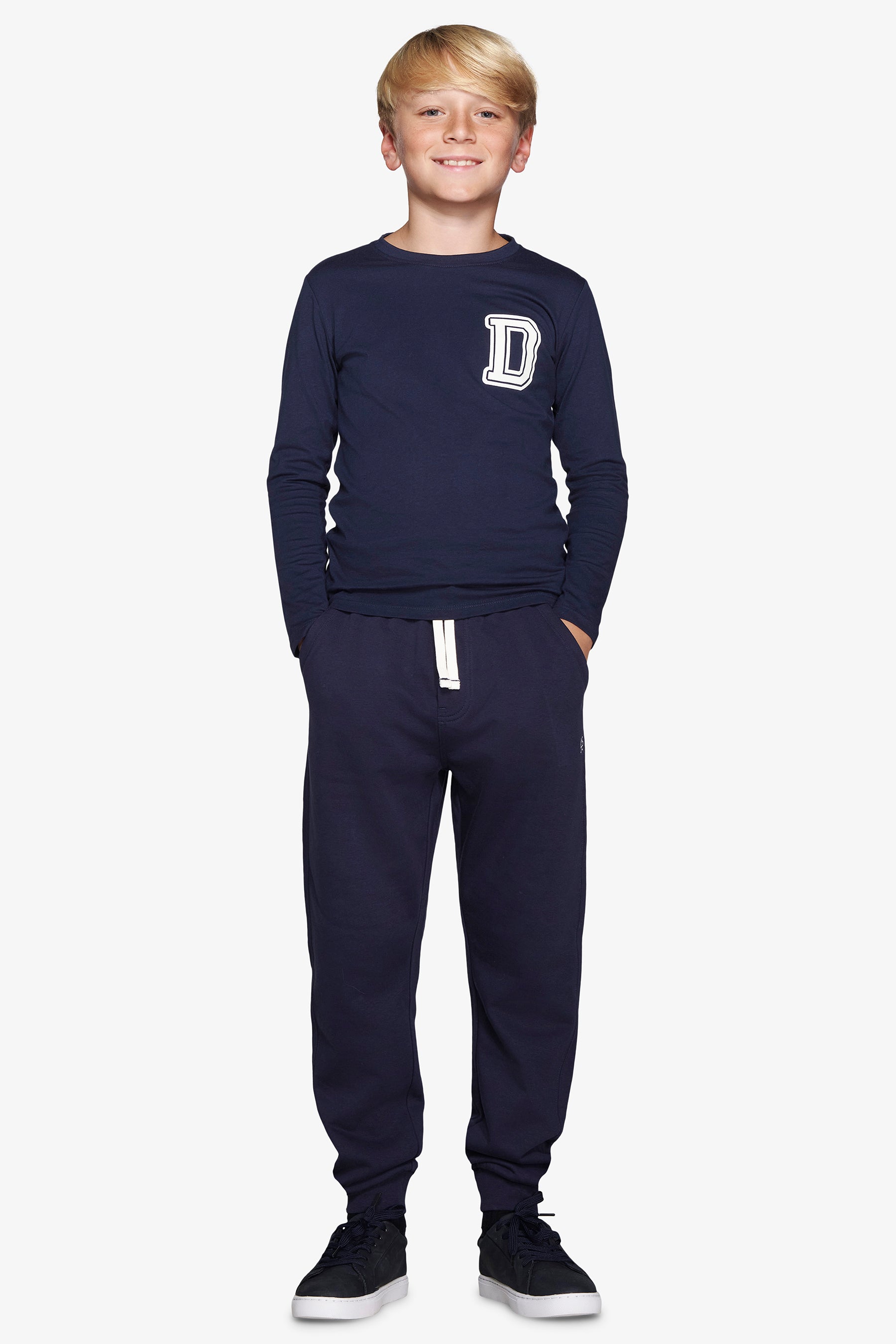 T-shirt con stampa blu Kids