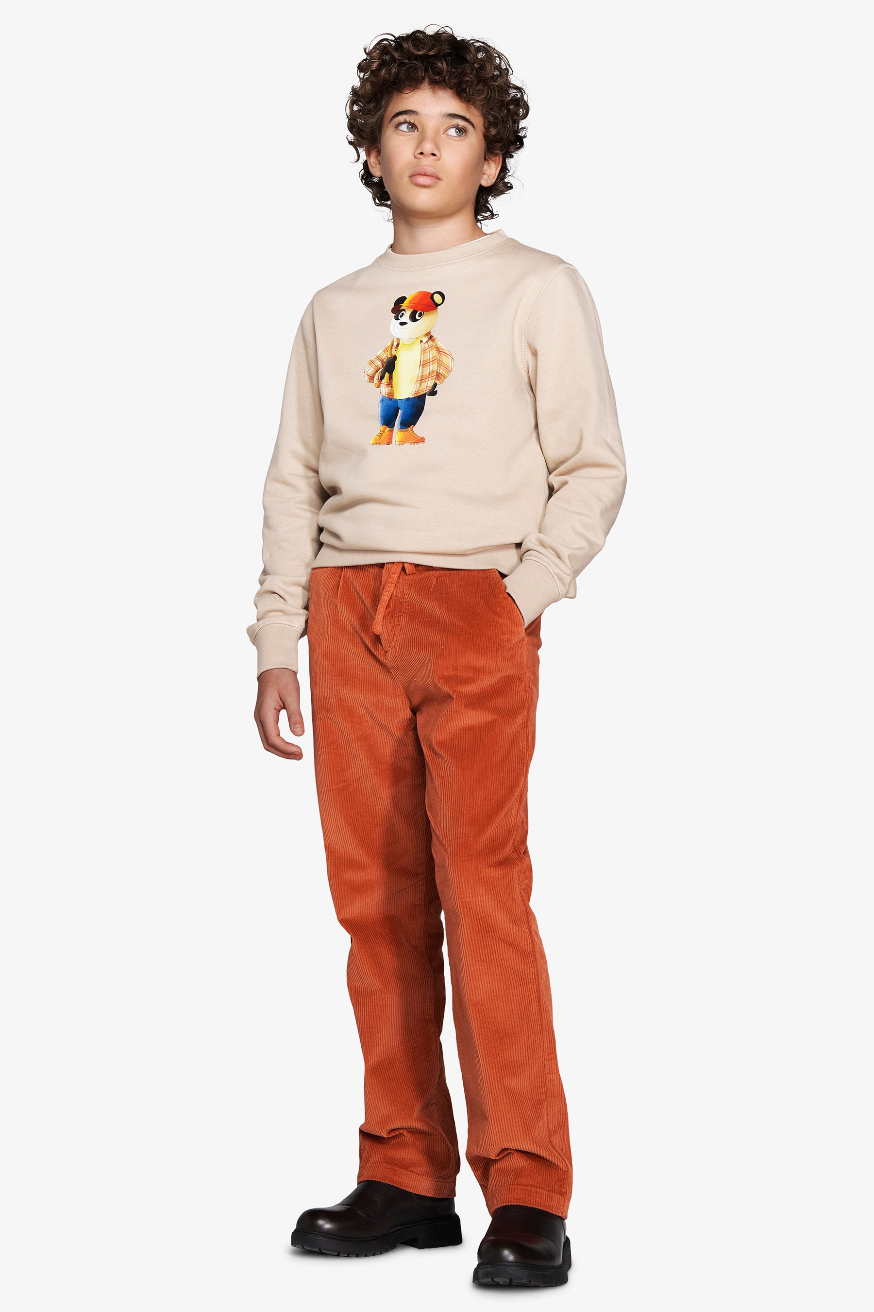 Felpa girocollo con stampa corda Kids