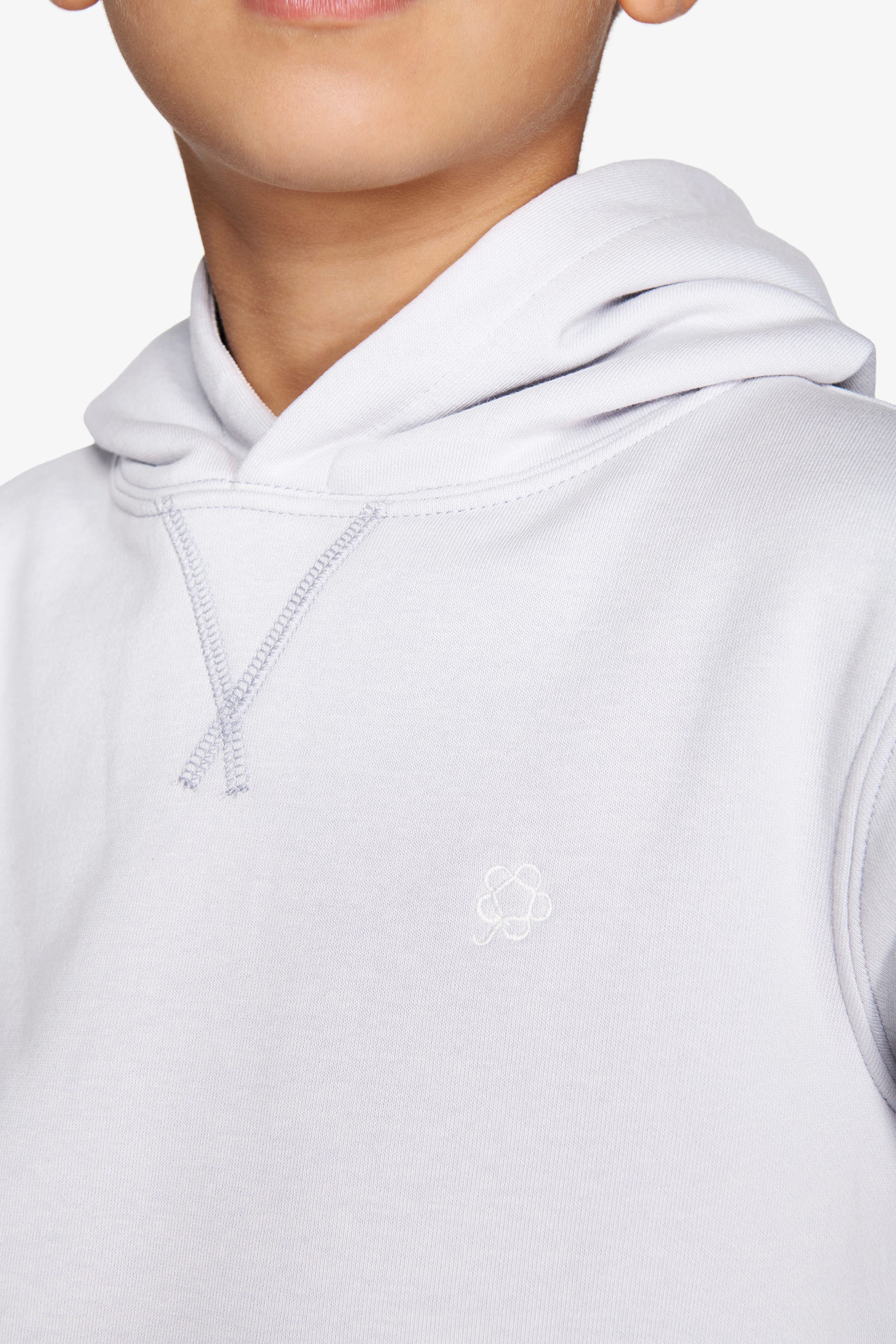 Felpa con cappuccio basic celeste Kids-Dan John