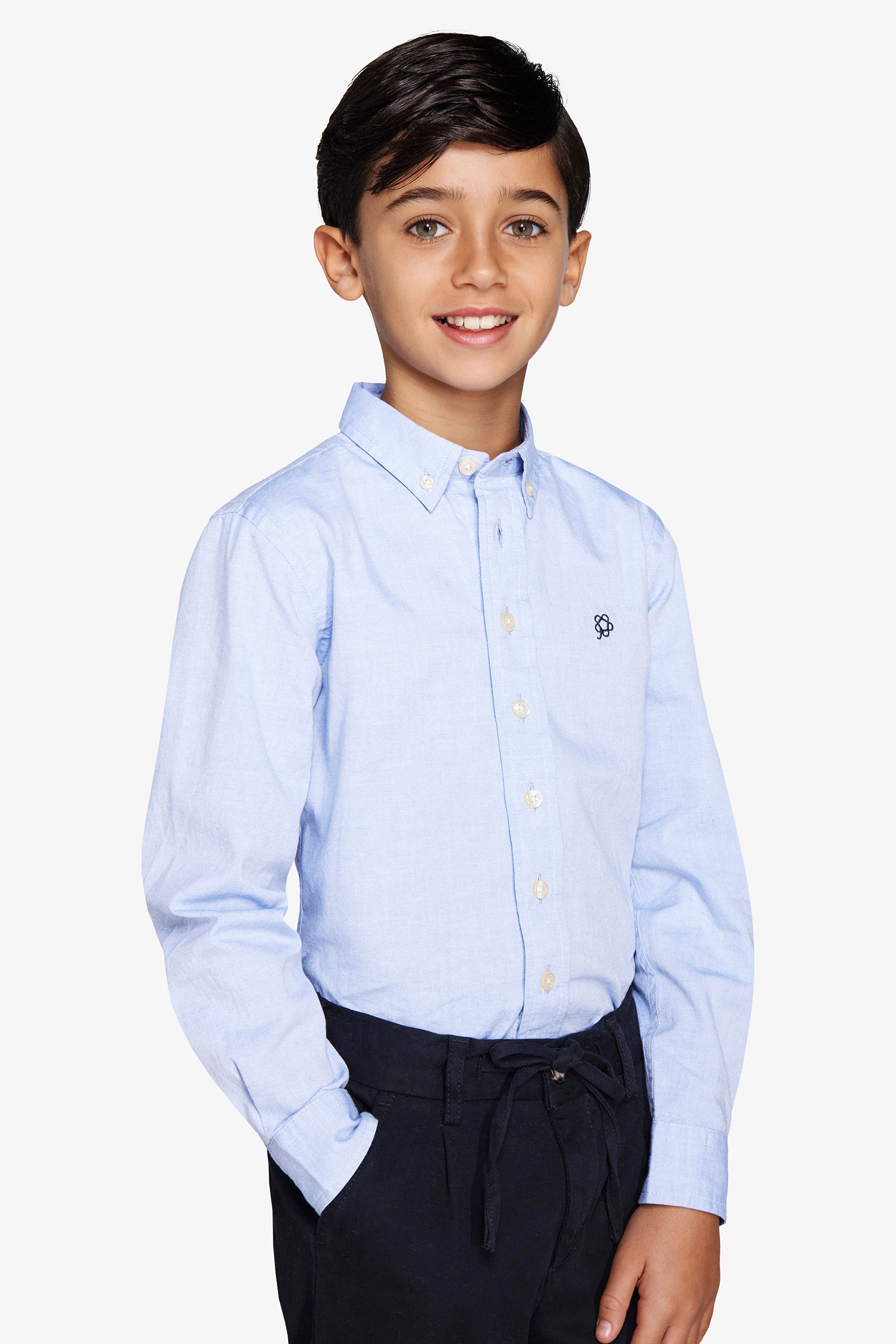 Camicia oxford celeste Kids-Dan John