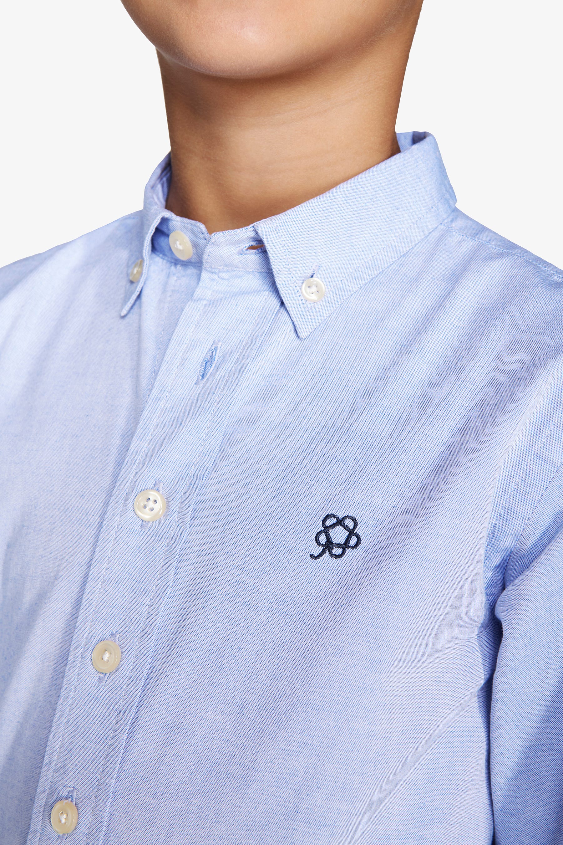 Camicia oxford celeste Kids-Dan John