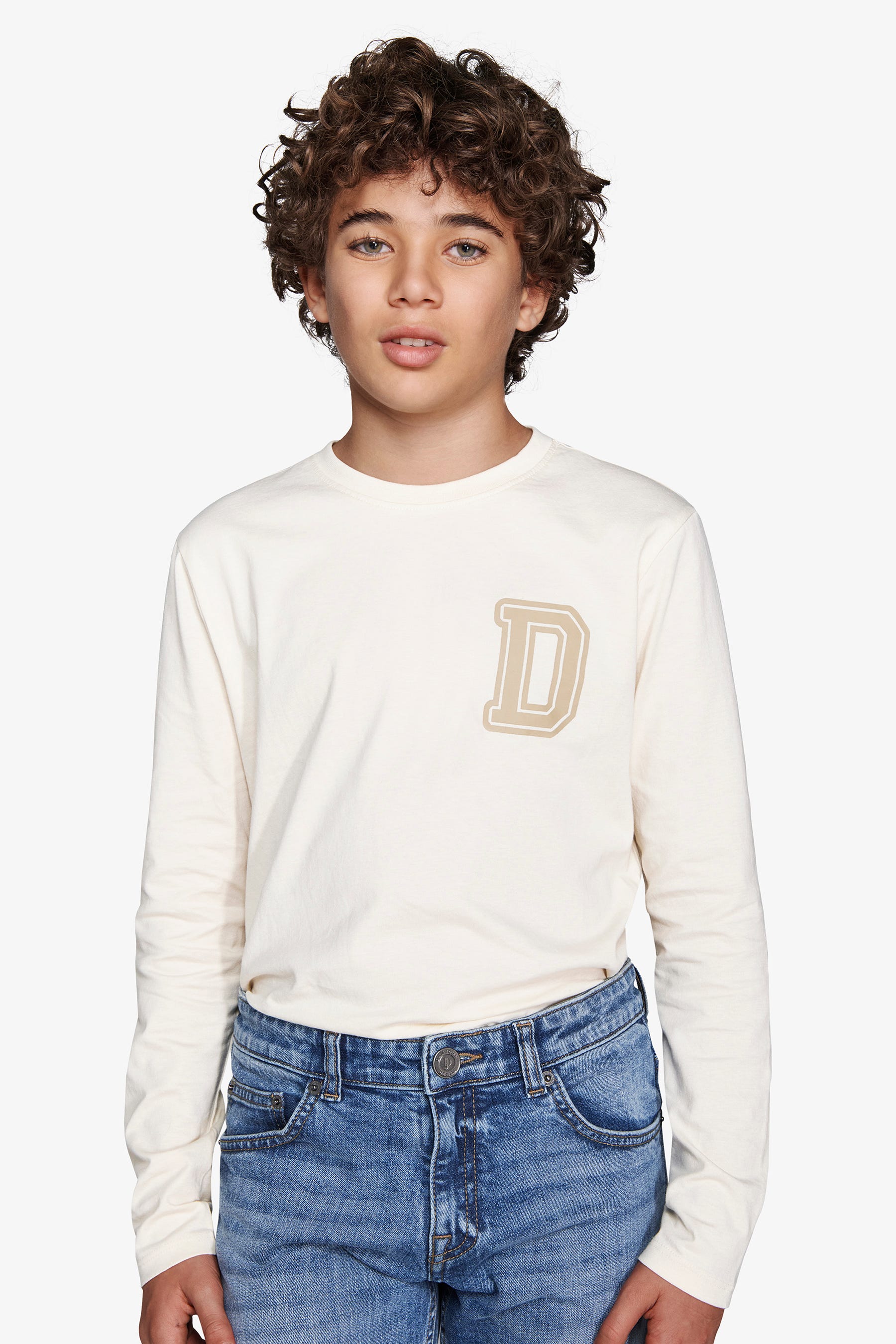 T-shirt con stampa panna Kids-Dan John