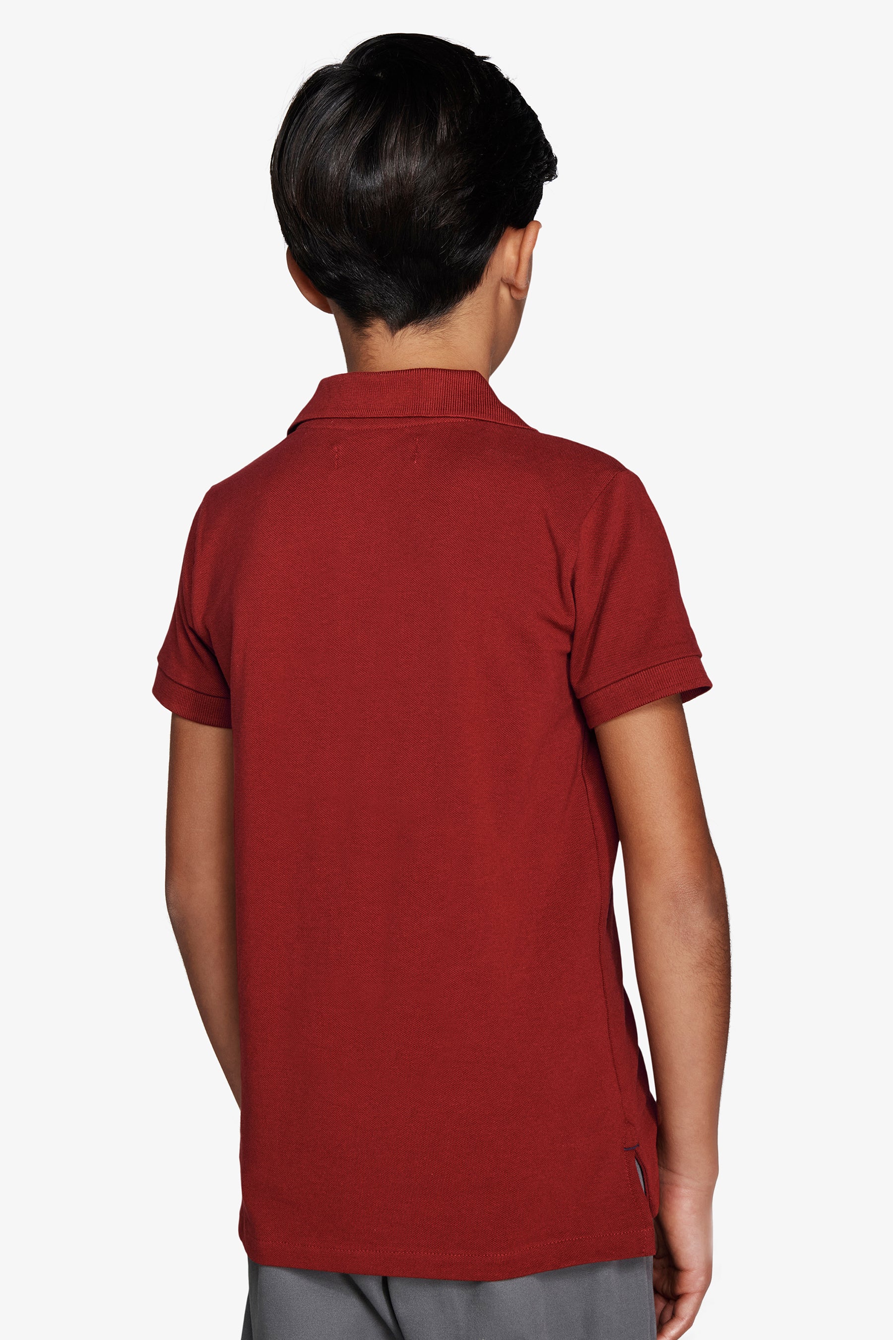 KIDS Burgundy embroidered polo shirt