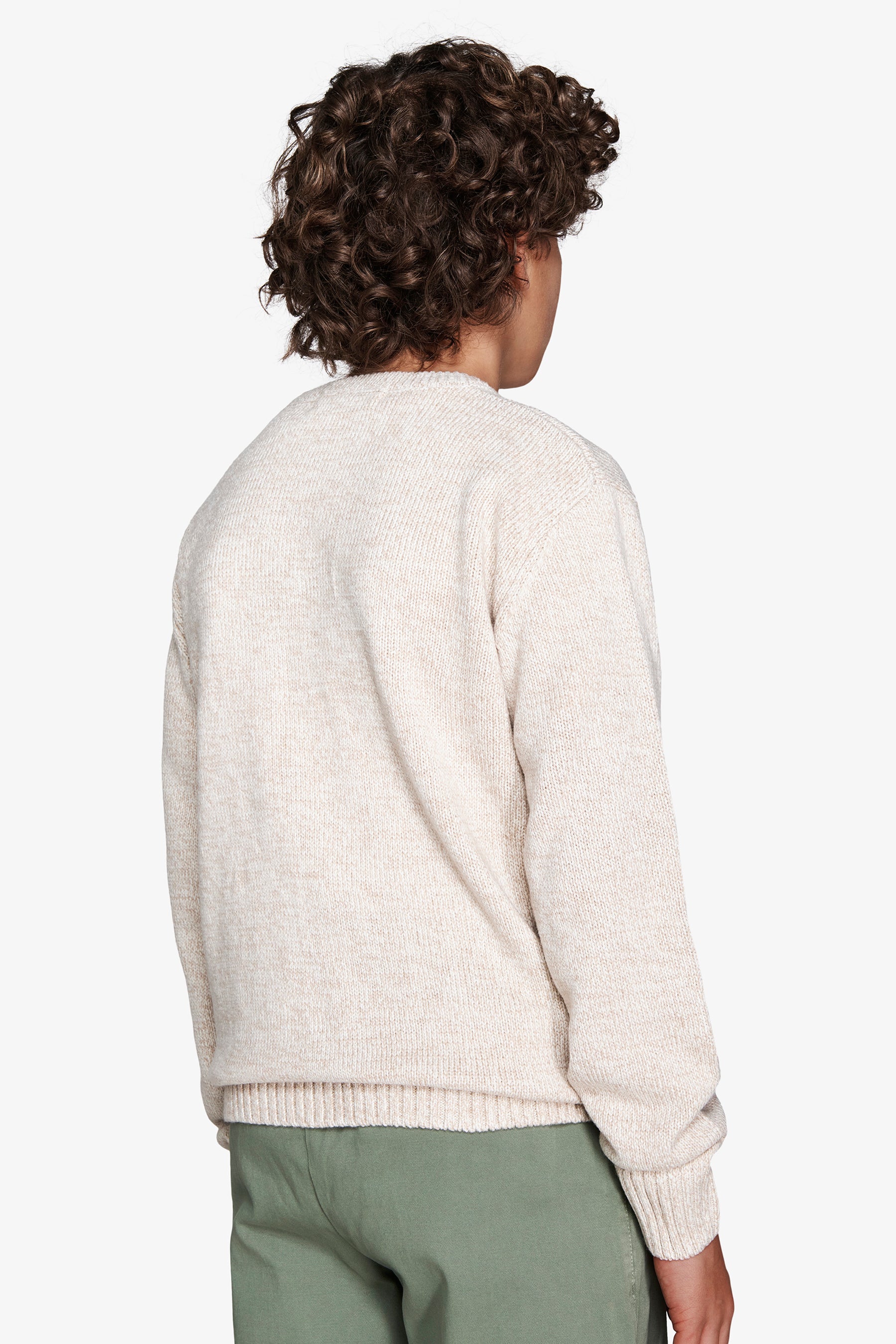 Pull col rond mouliné couleur corde Kids