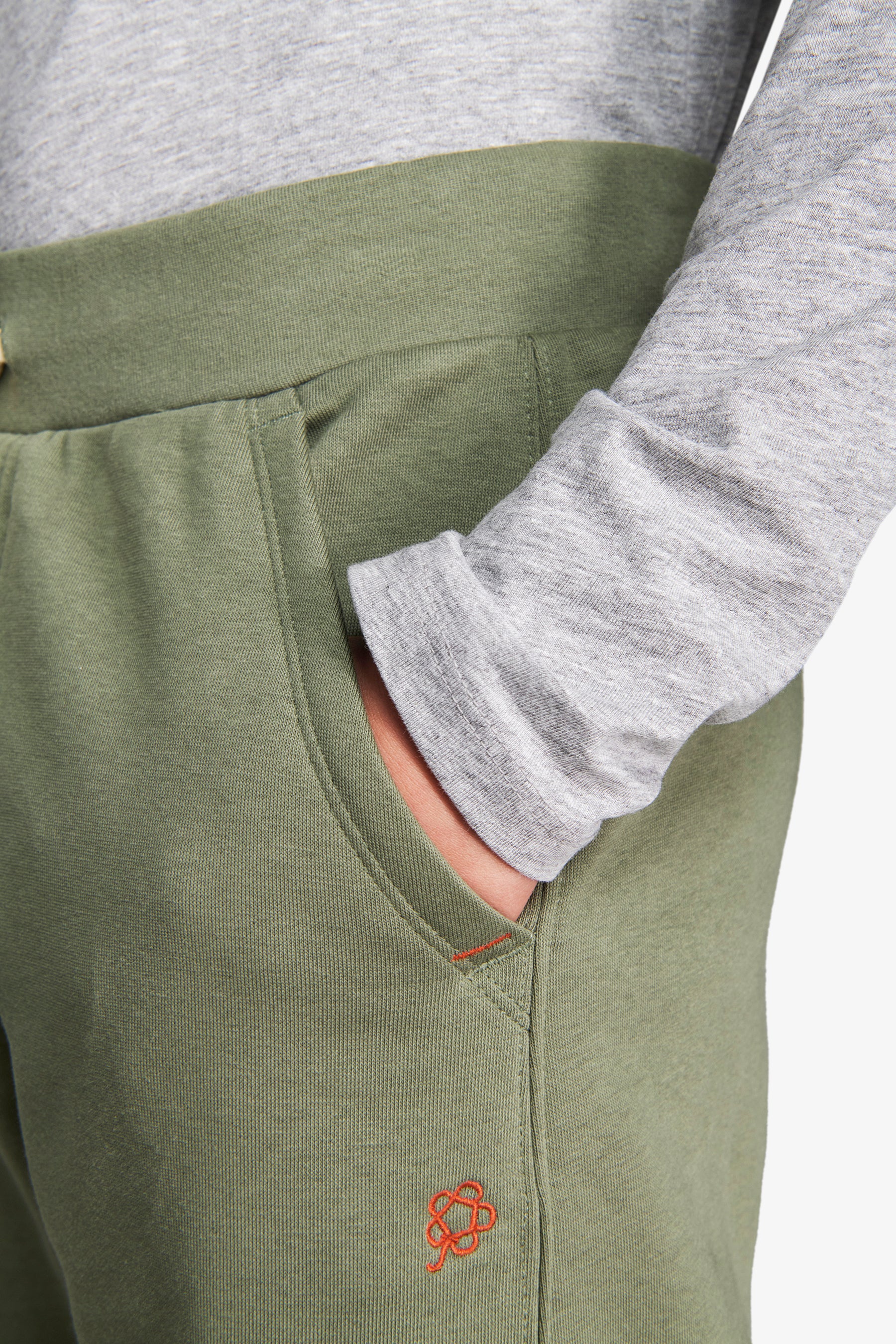 KIDS Green basic sweatpants