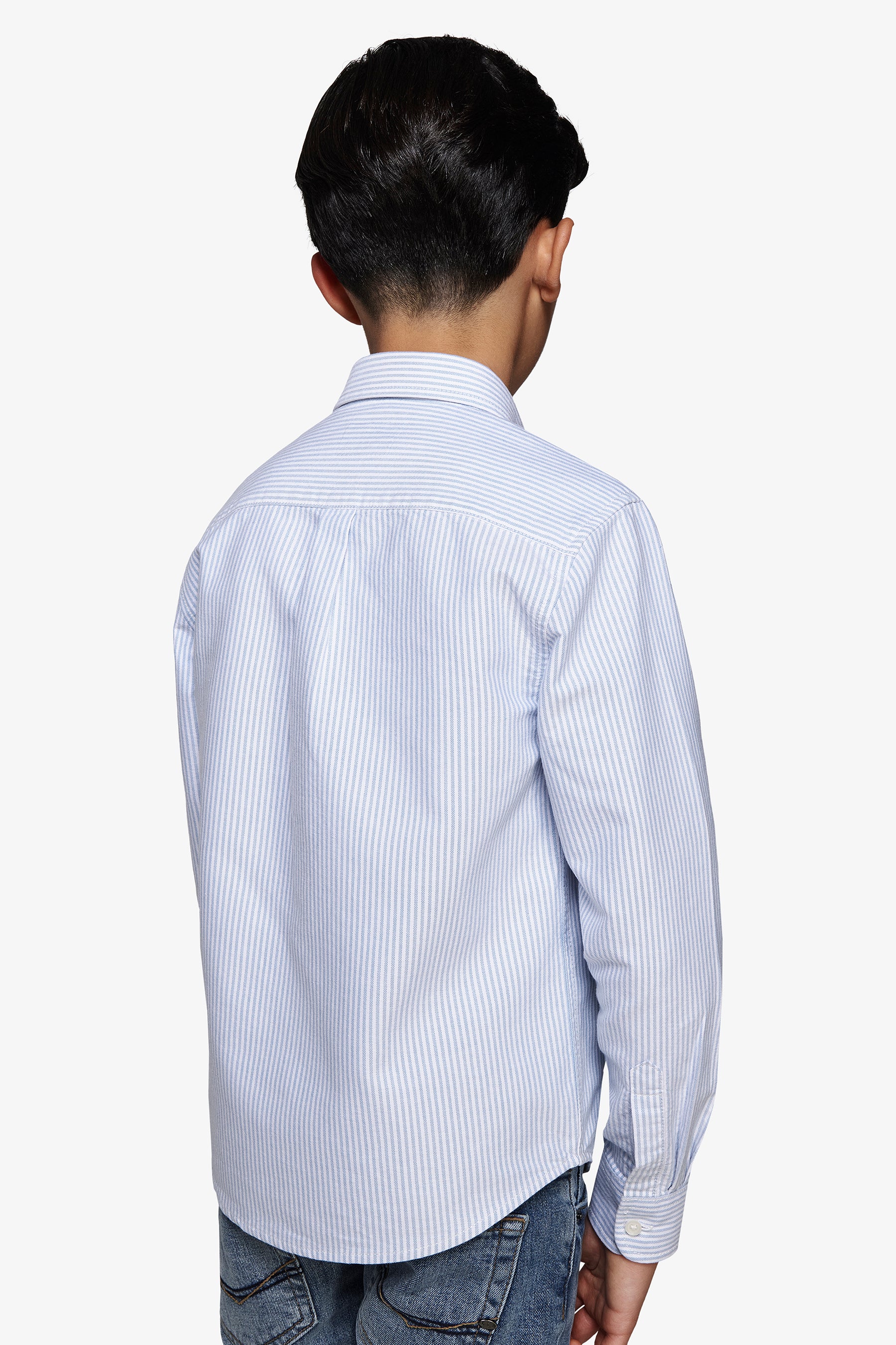 KIDS Light blue striped Oxford shirt