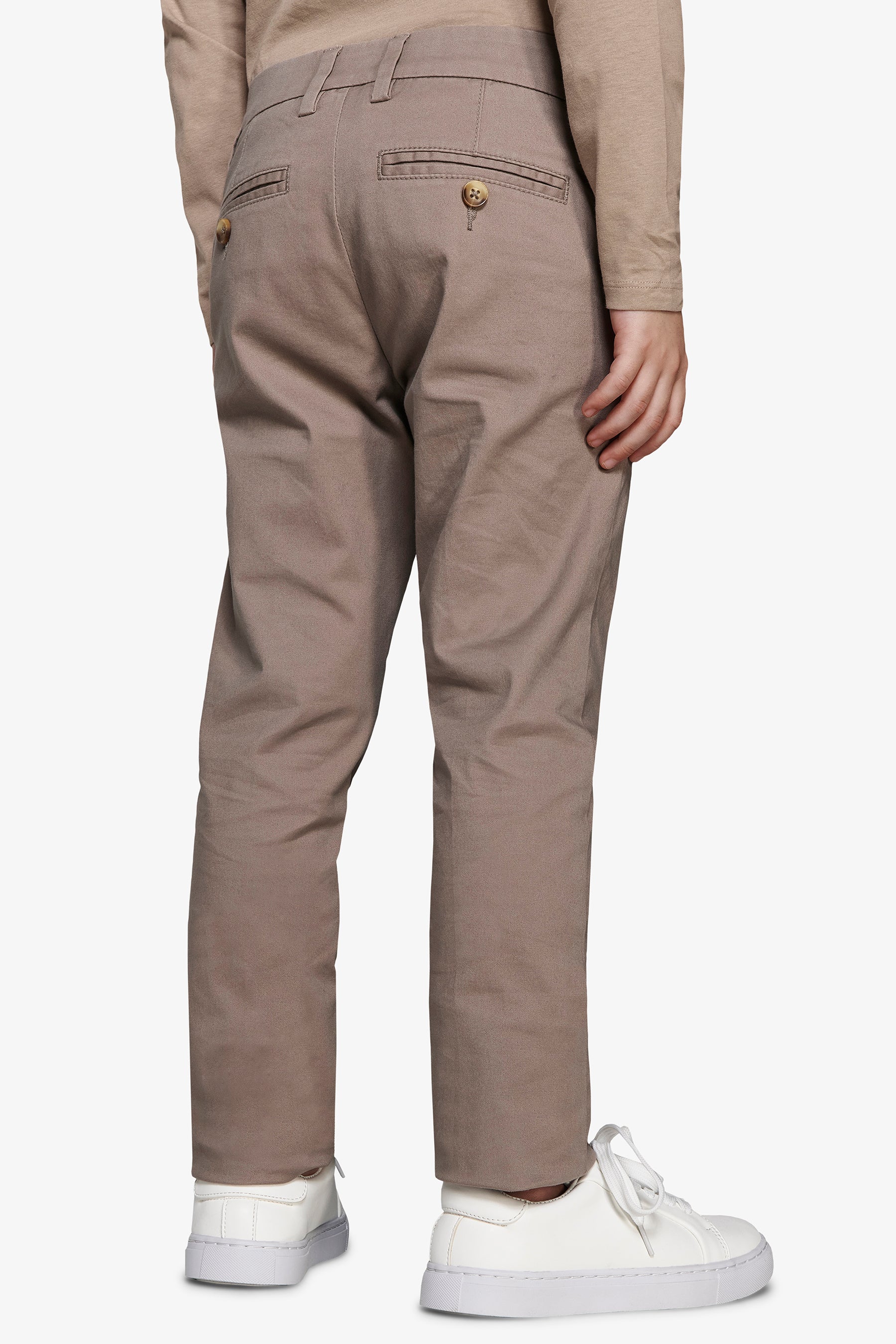 Pantalón tipo chino gris topo Kids