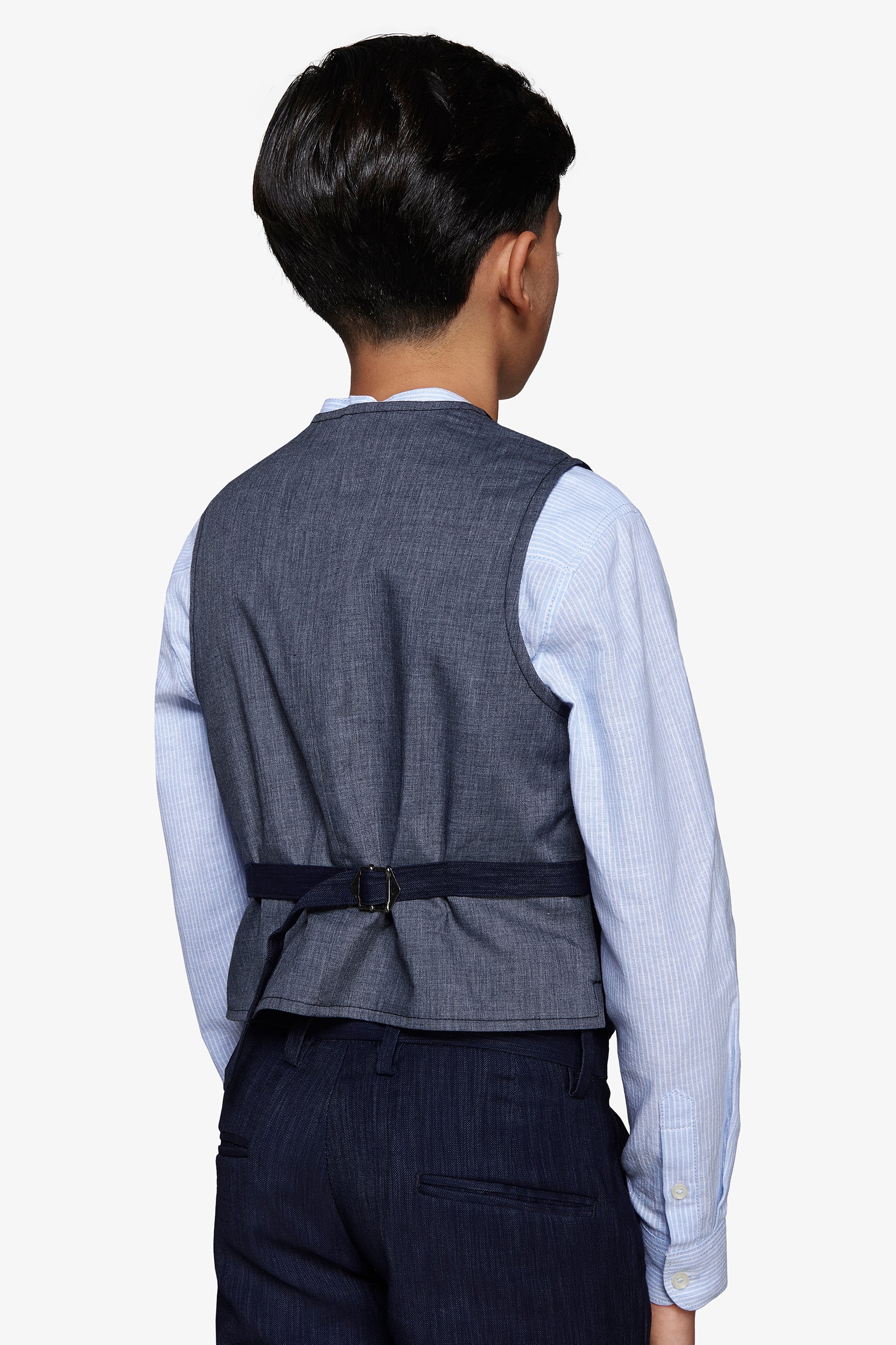 Gilet effetto denim blu scuro Kids-Dan John