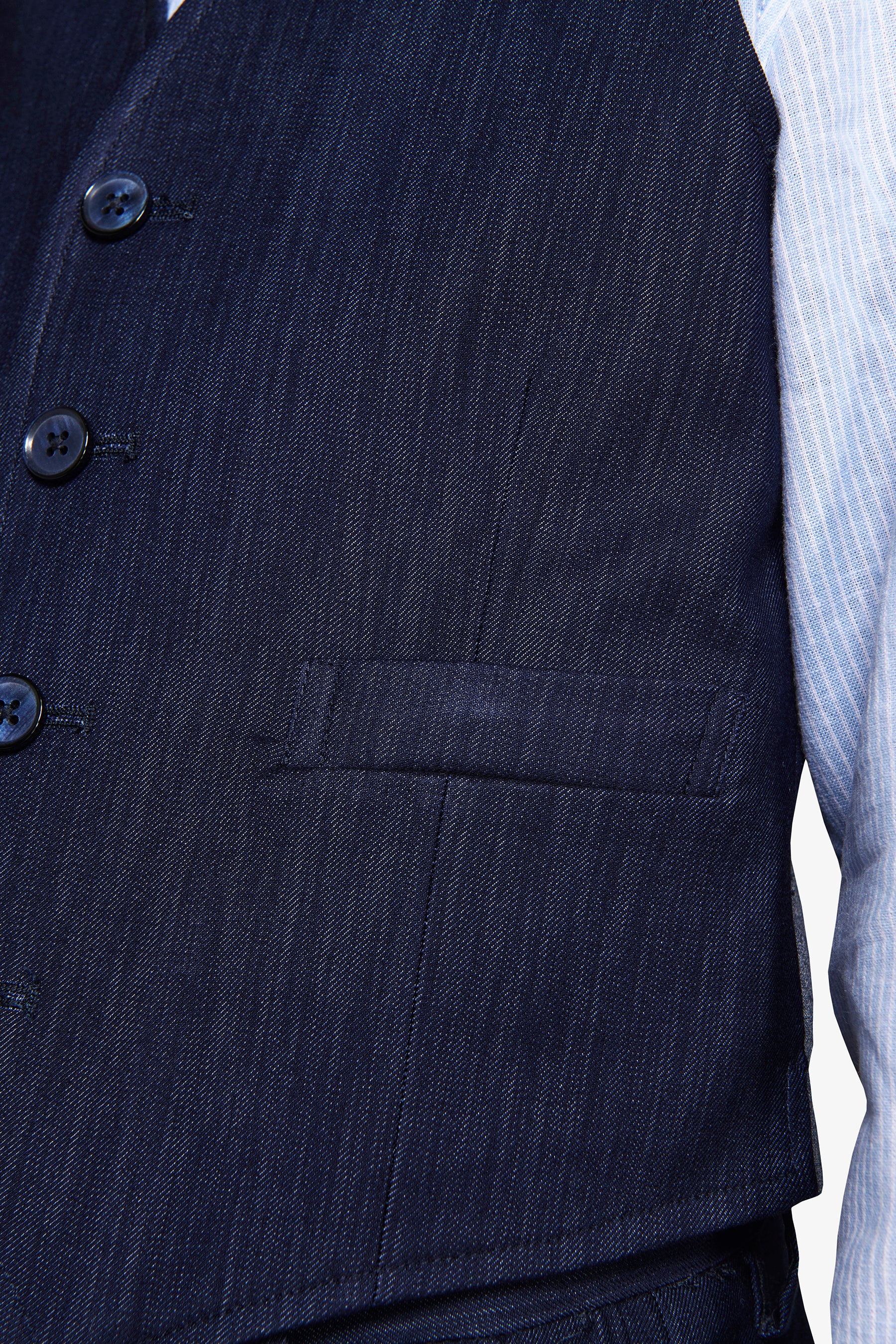 Gilet effetto denim blu scuro Kids-Dan John