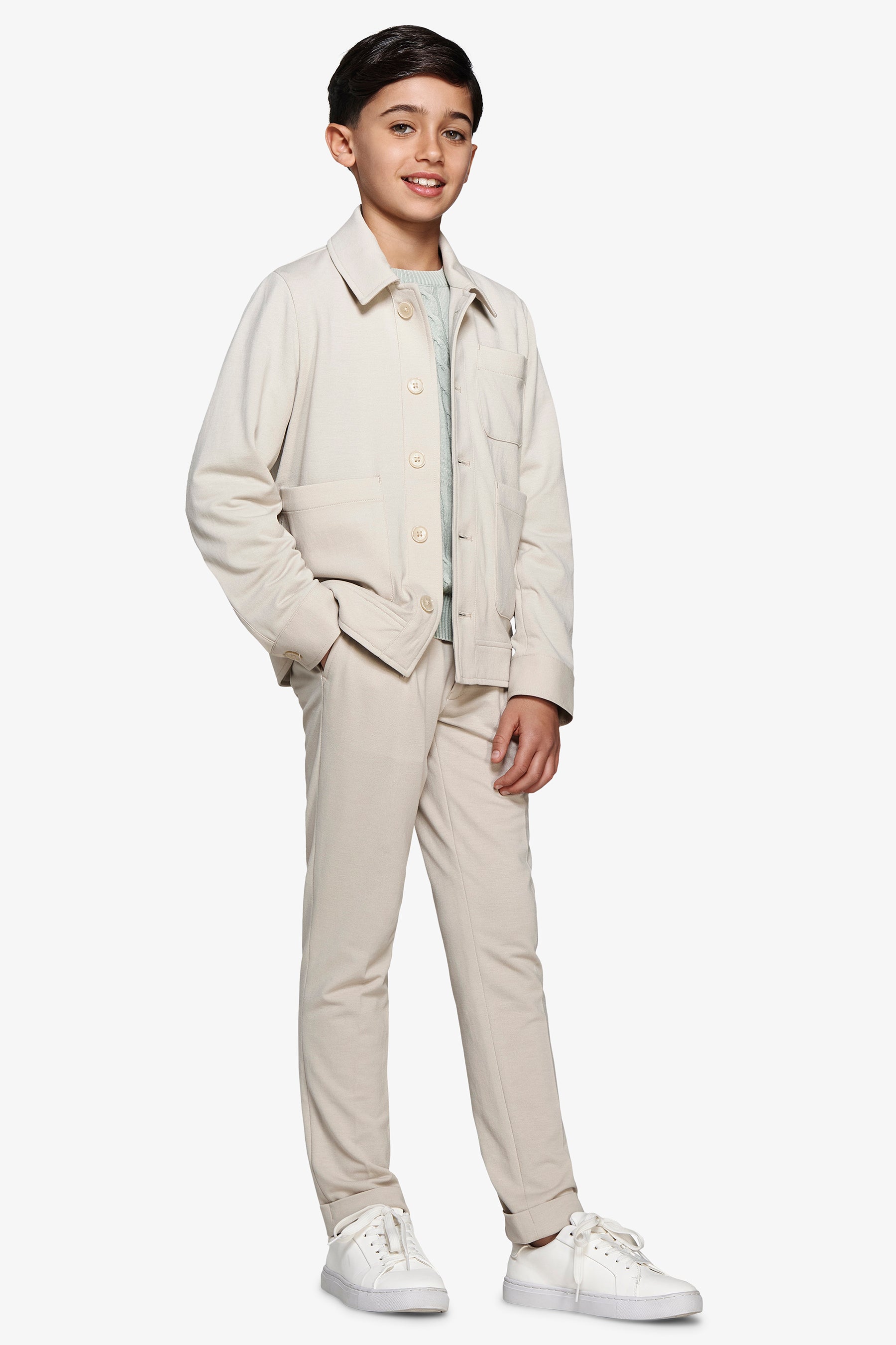 Overshirt jersey sabbia Kids