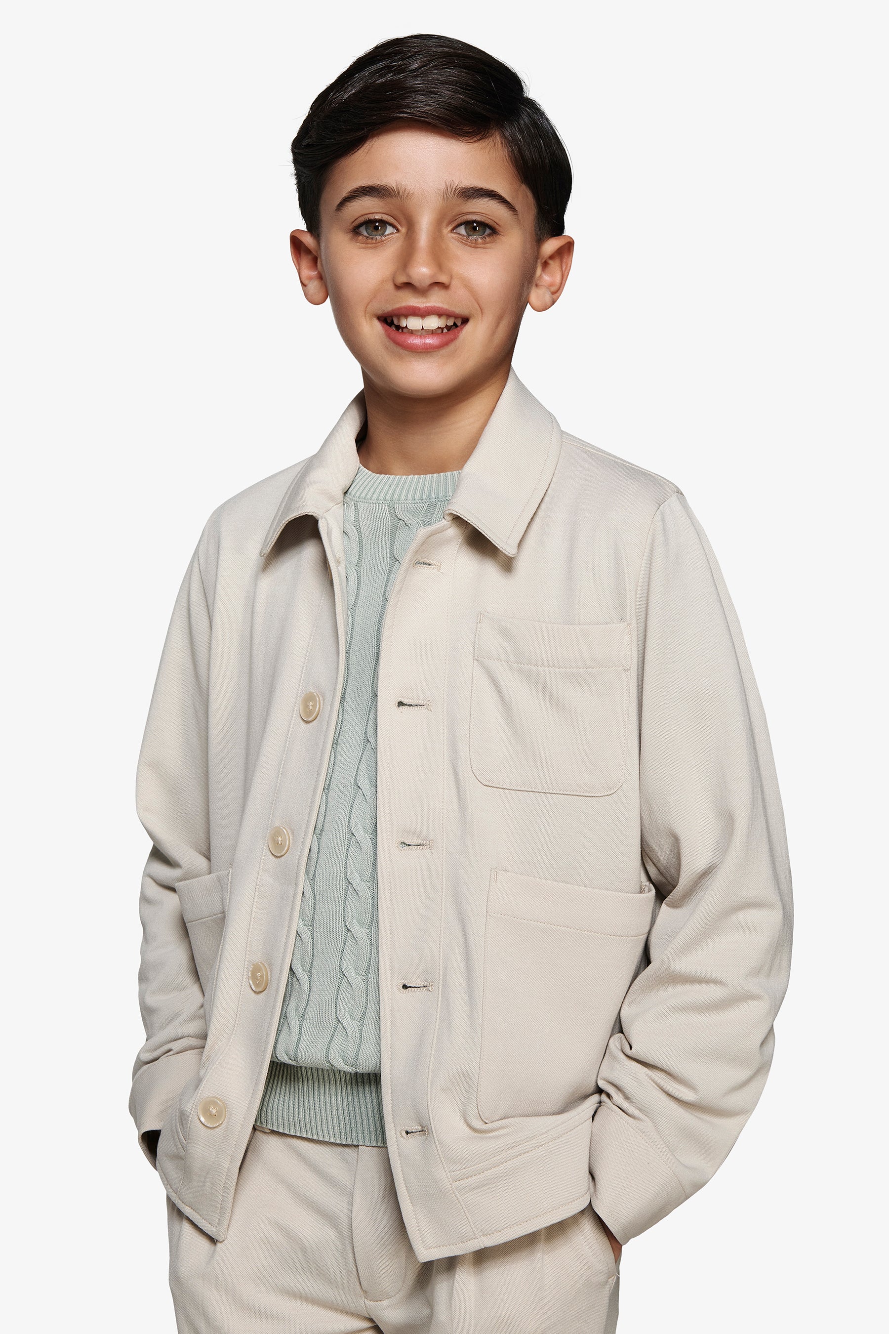 Overshirt jersey sabbia Kids